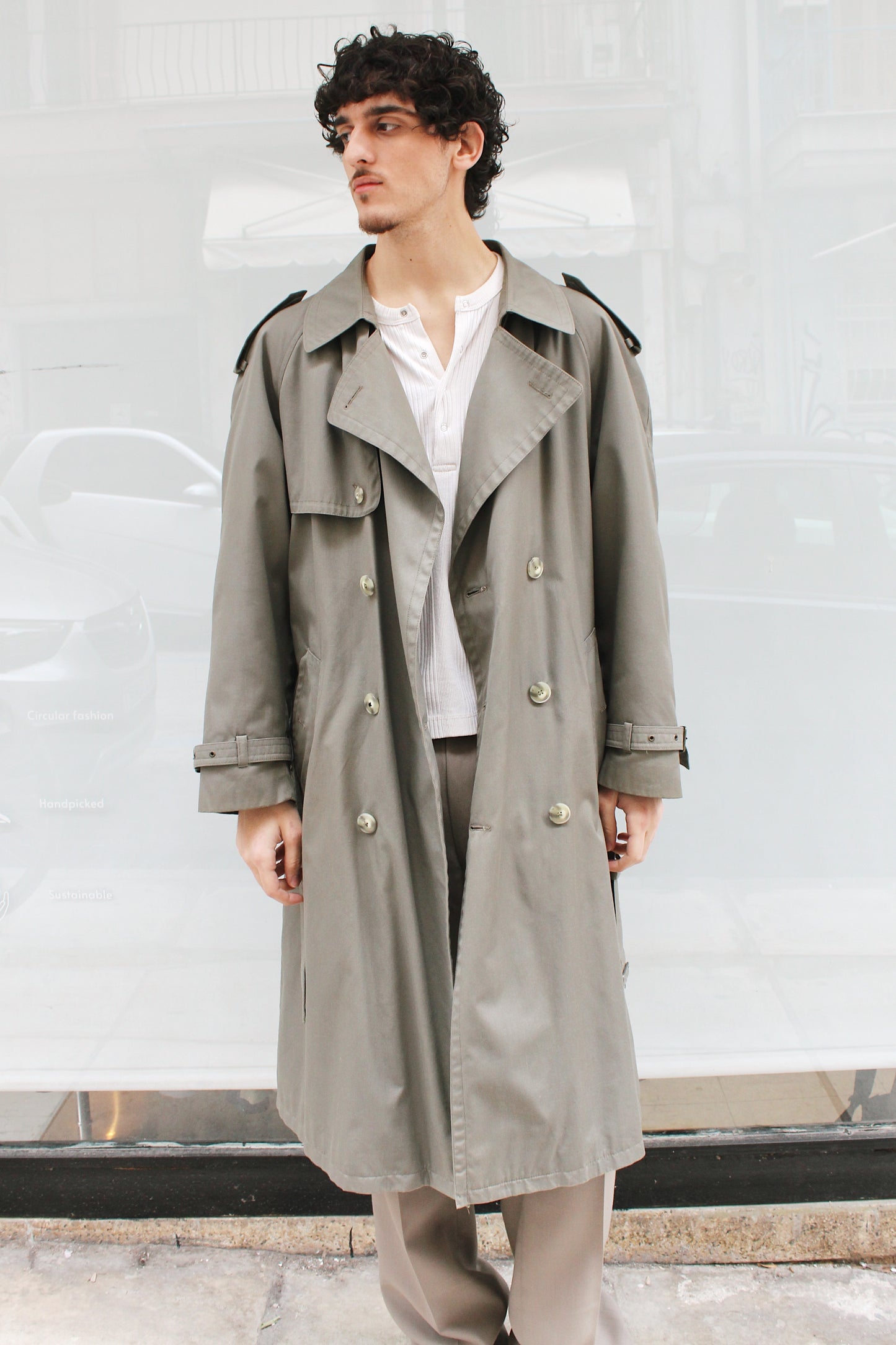 Khaki Double Breasted Trench
