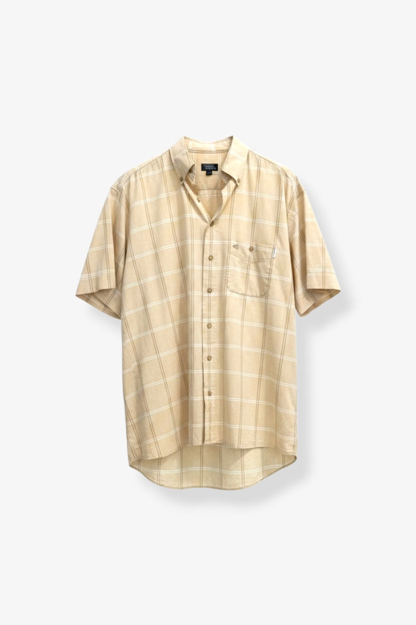 Camel Plaid Short Sleeve