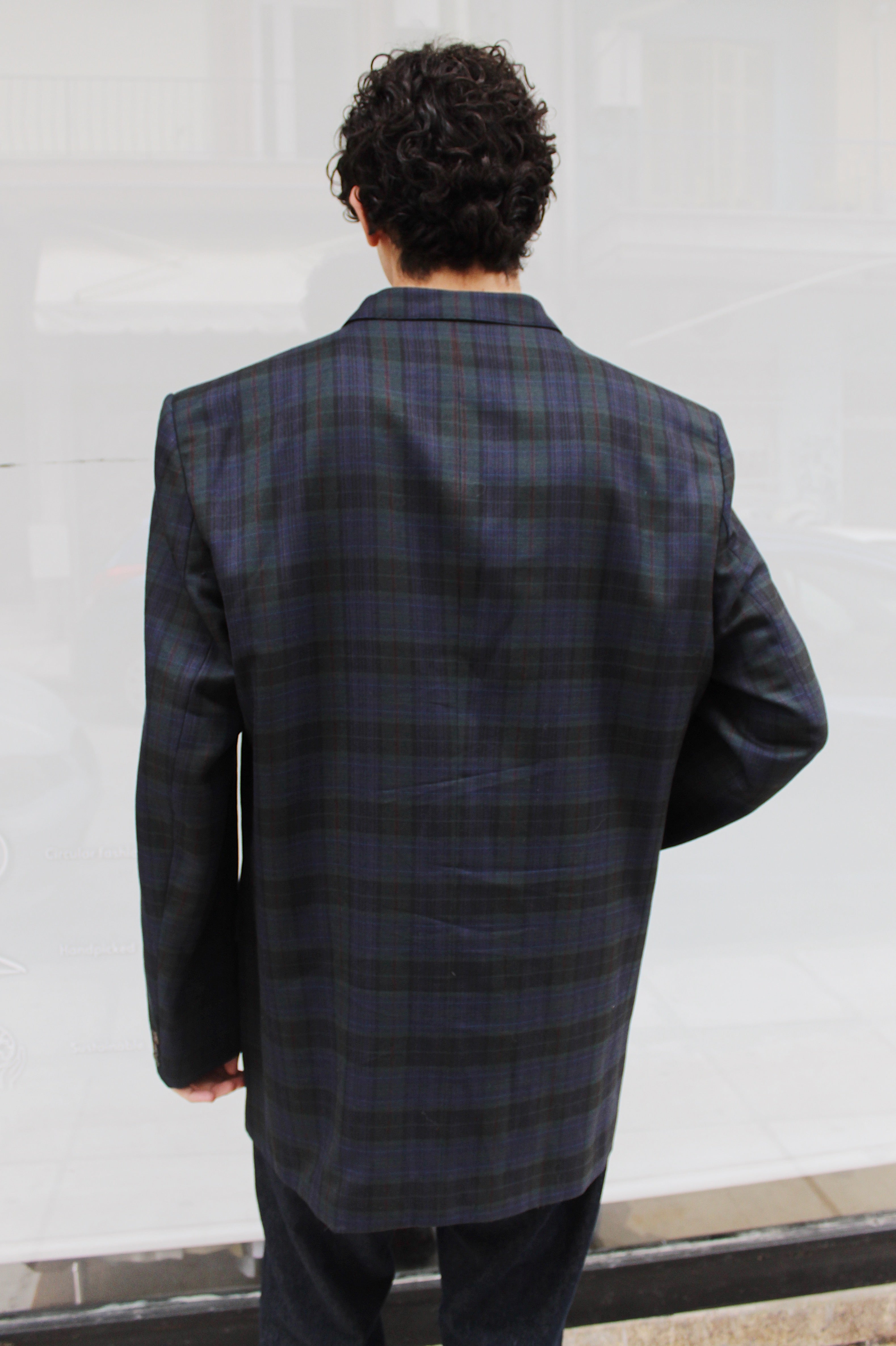 Plaid Double Breasted Blazer