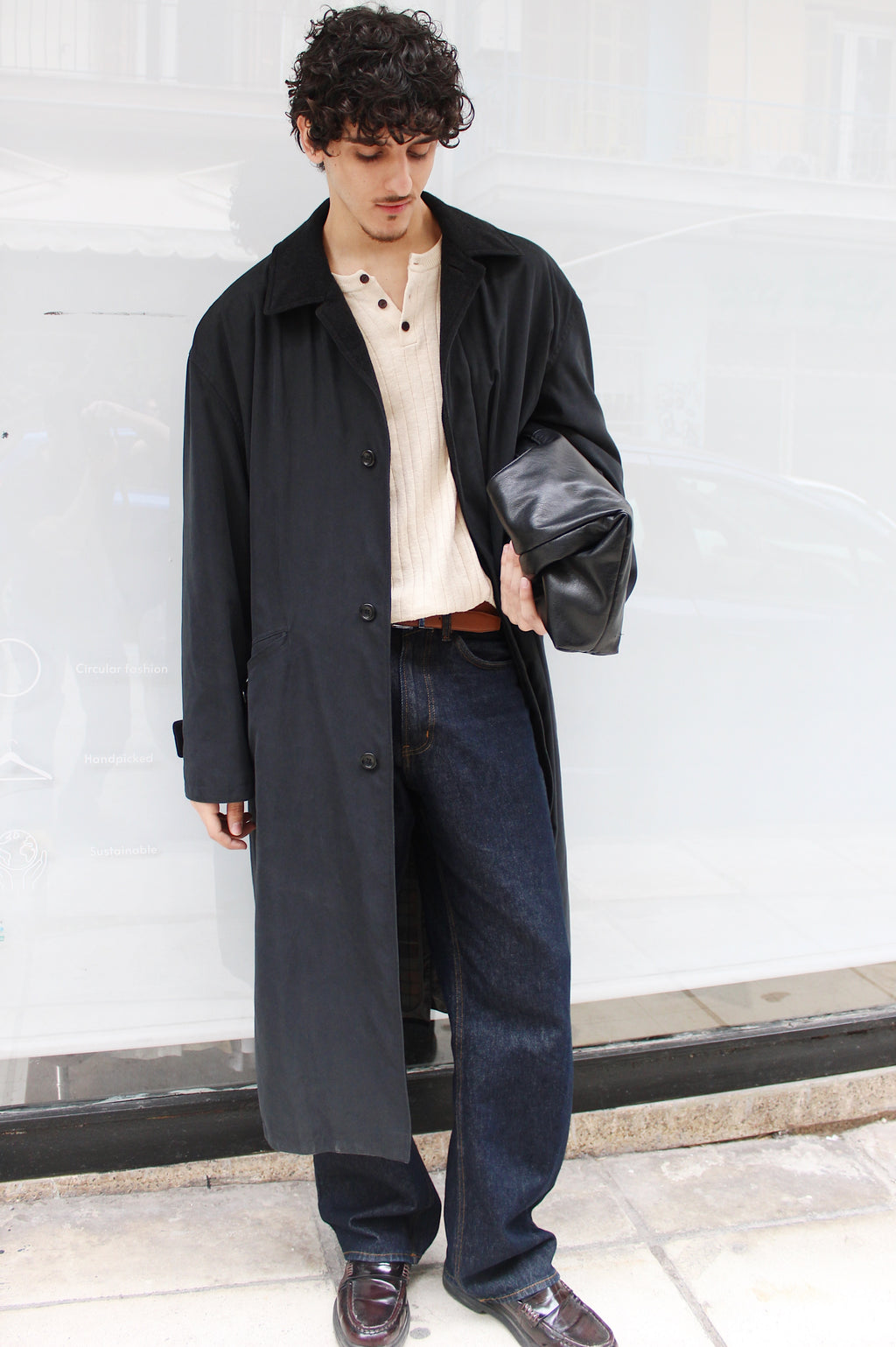 Black Maxi Trench Coat