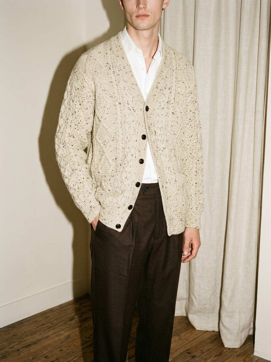 Fisherman Heavy Cardigan