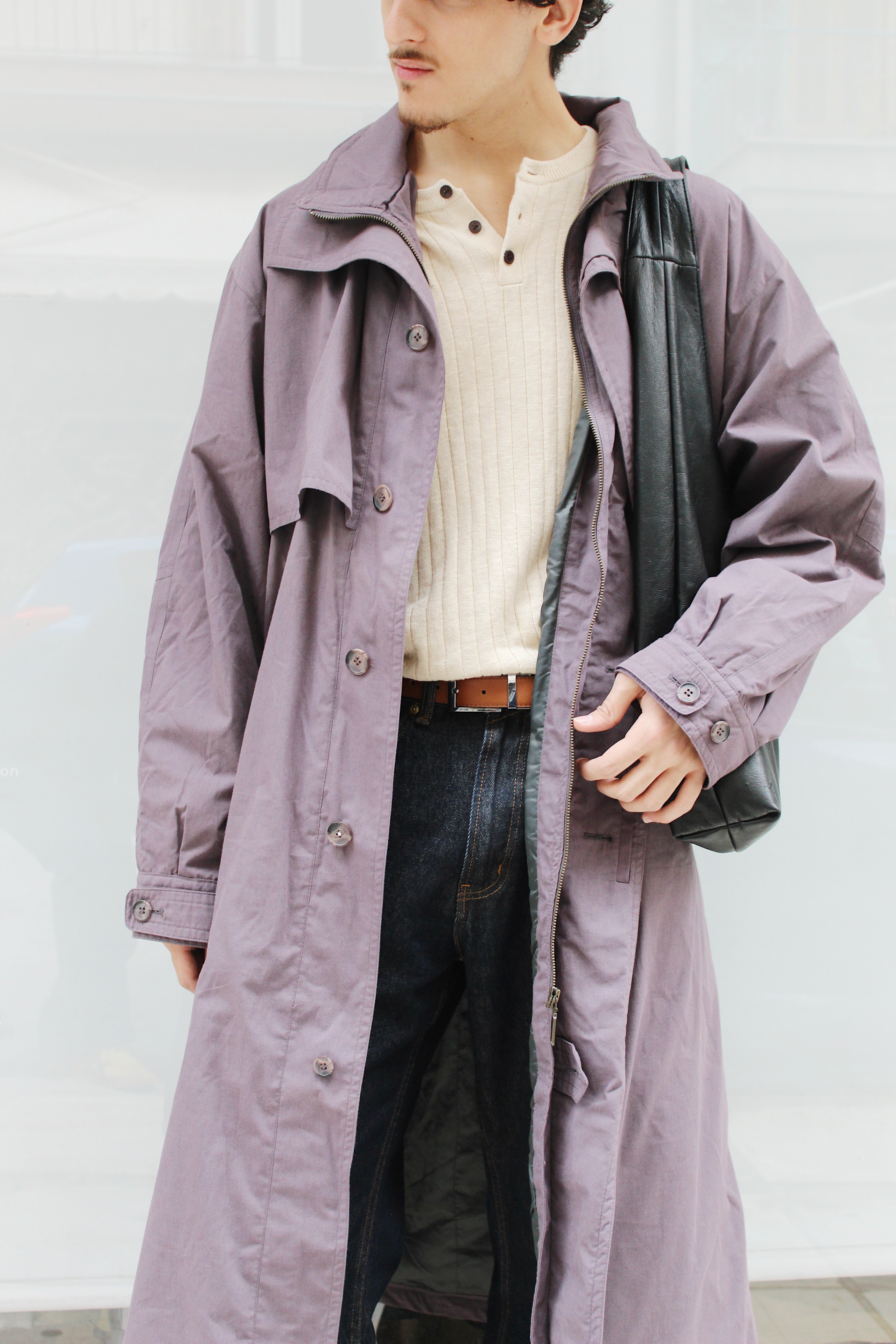 Purple Maxi Trench Coat