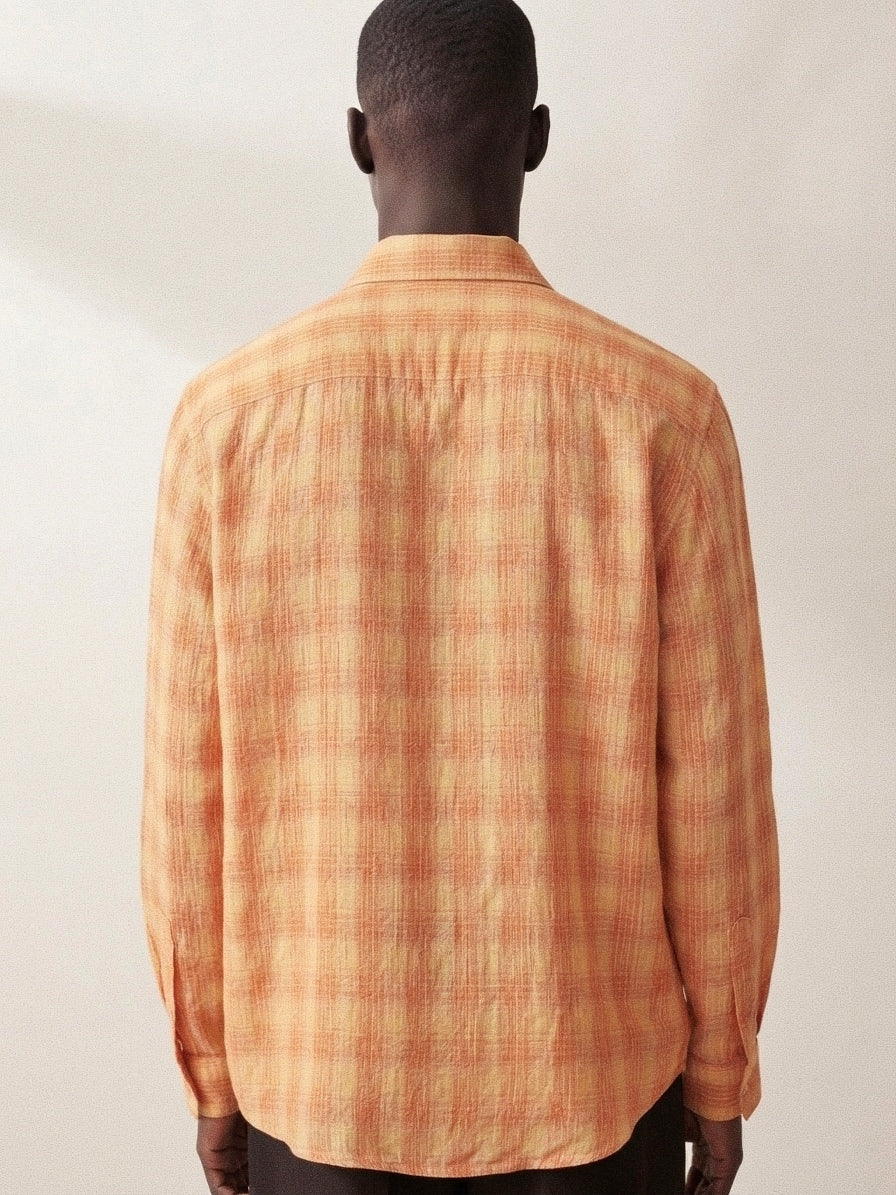 Orange Plaid Long Sleeve