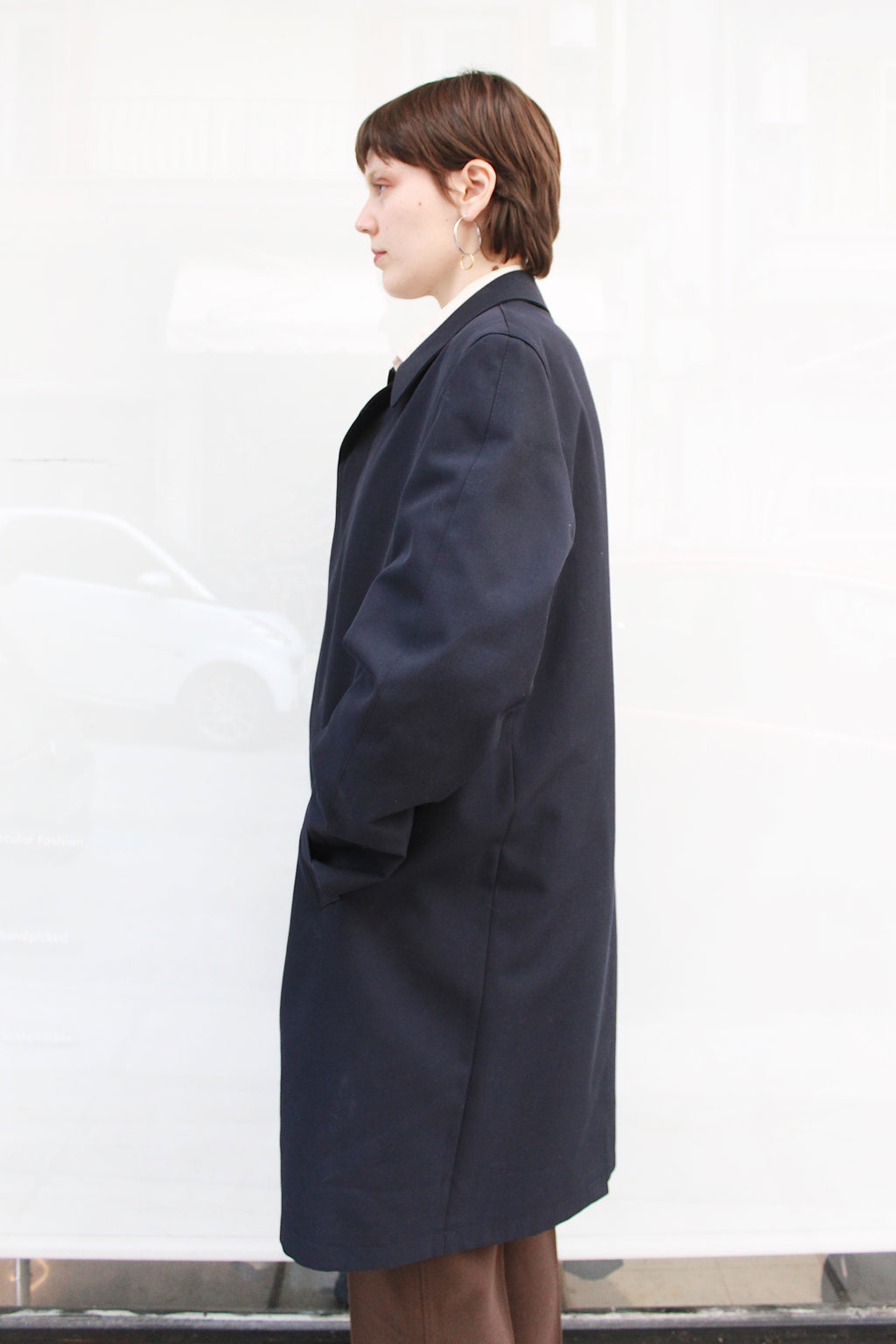 Navy Blue Trench Coat