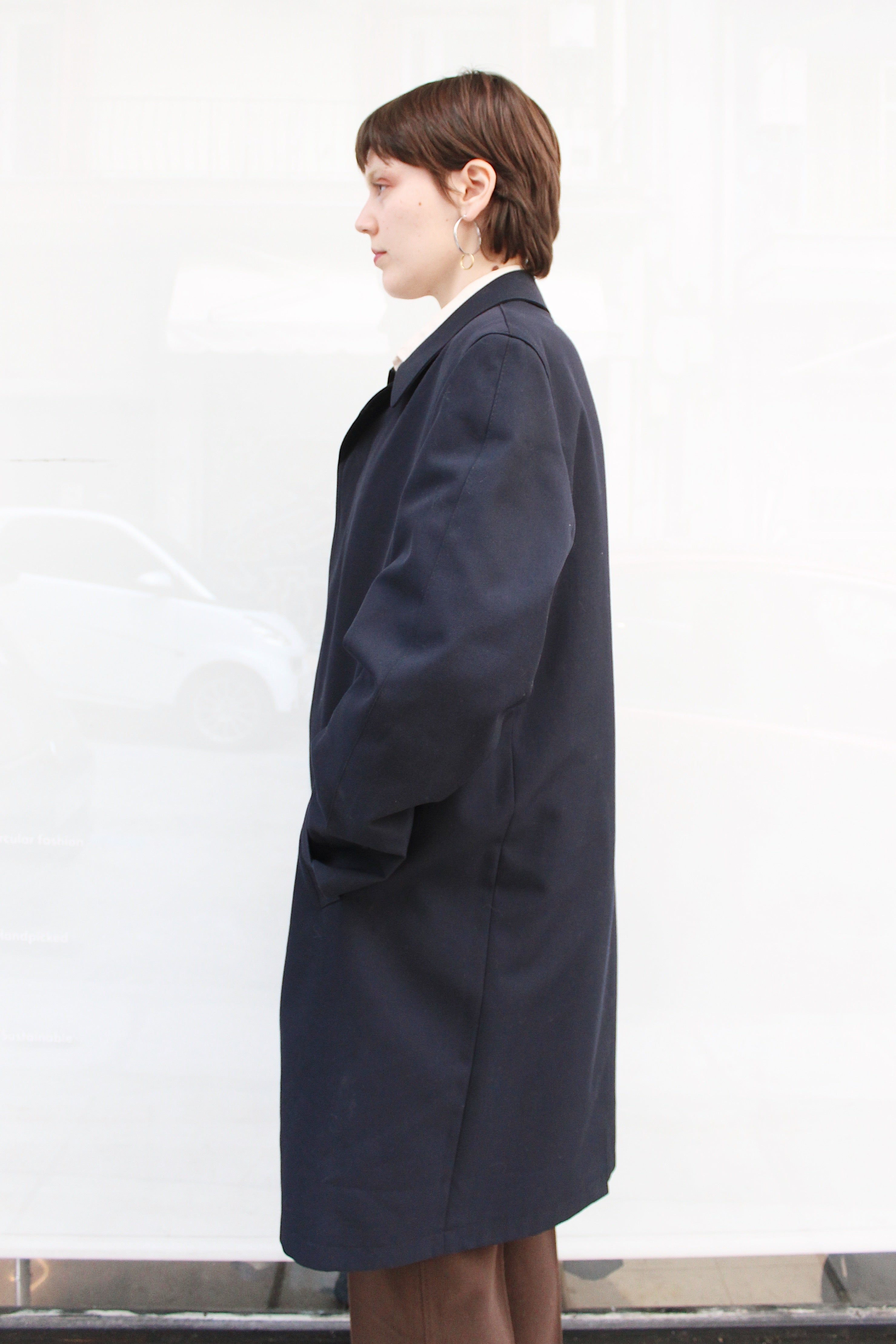 Navy Blue Trench Coat