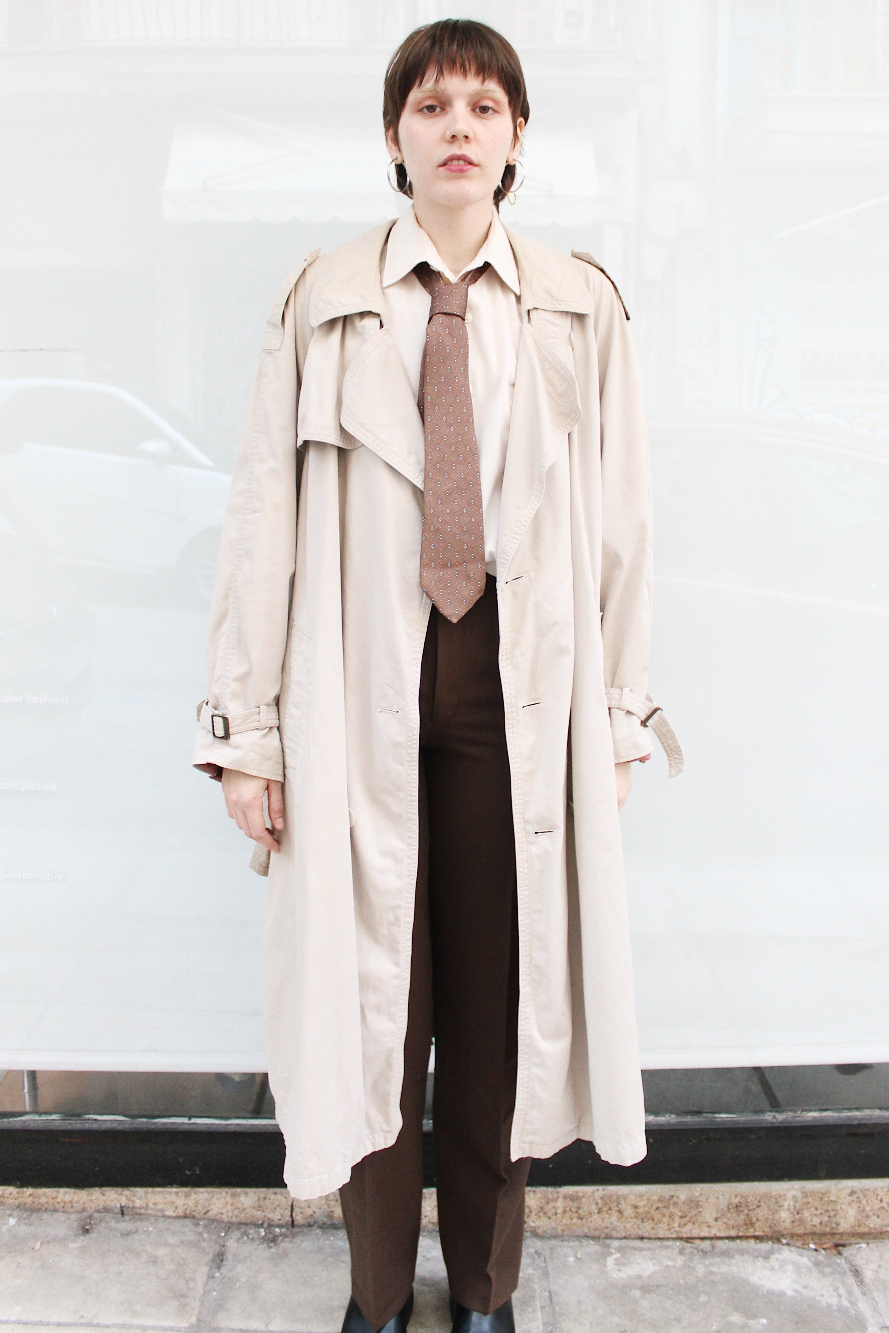 Light Beige Trench Coat