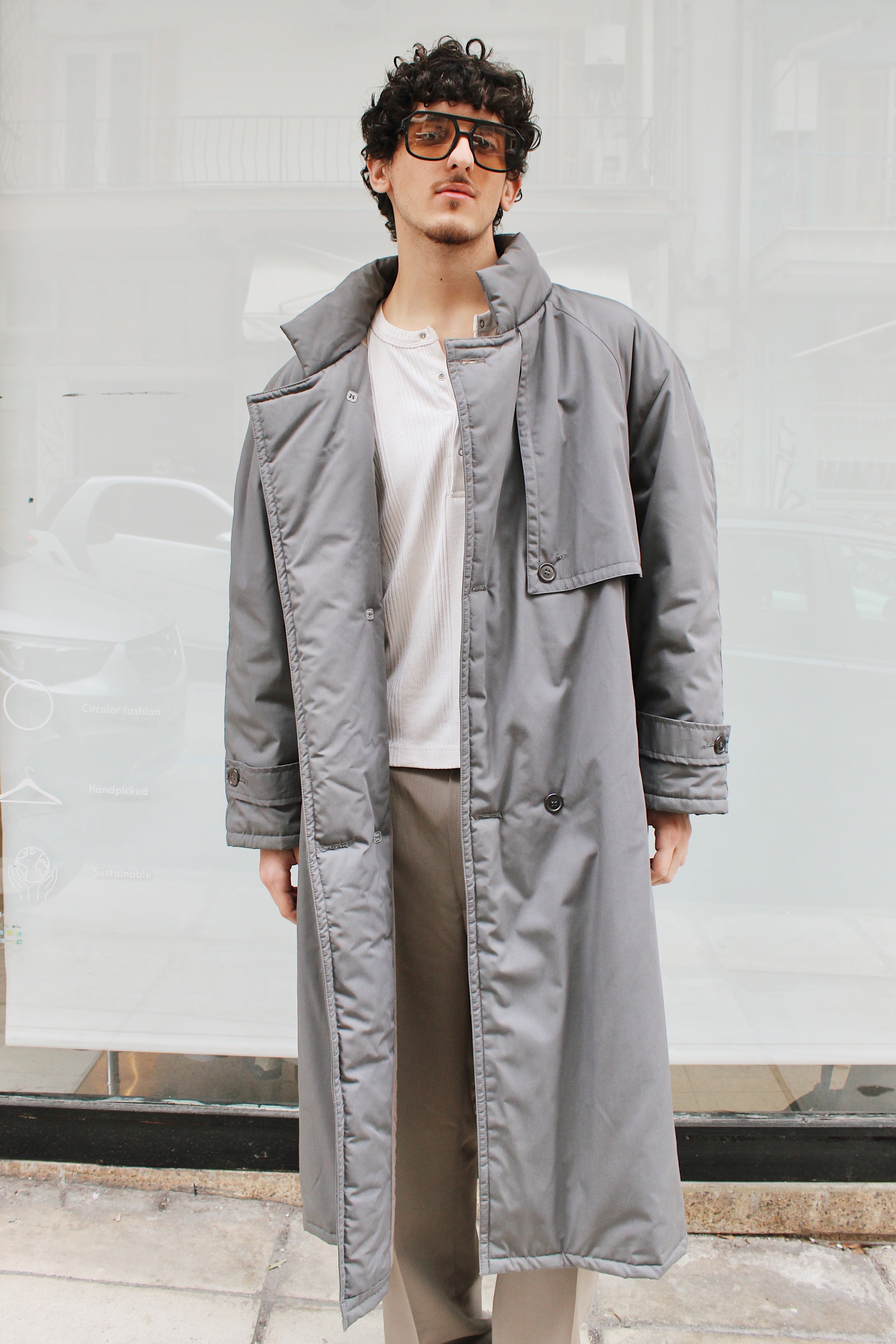 Puffer Gray Trench