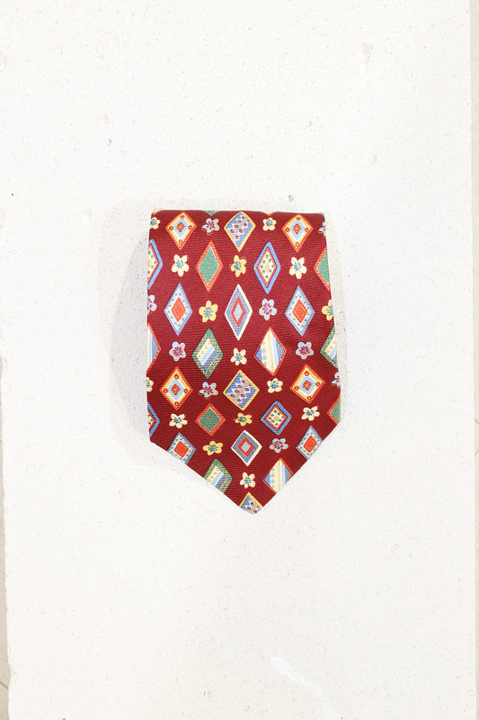 GEOMETRIC SILK TIE