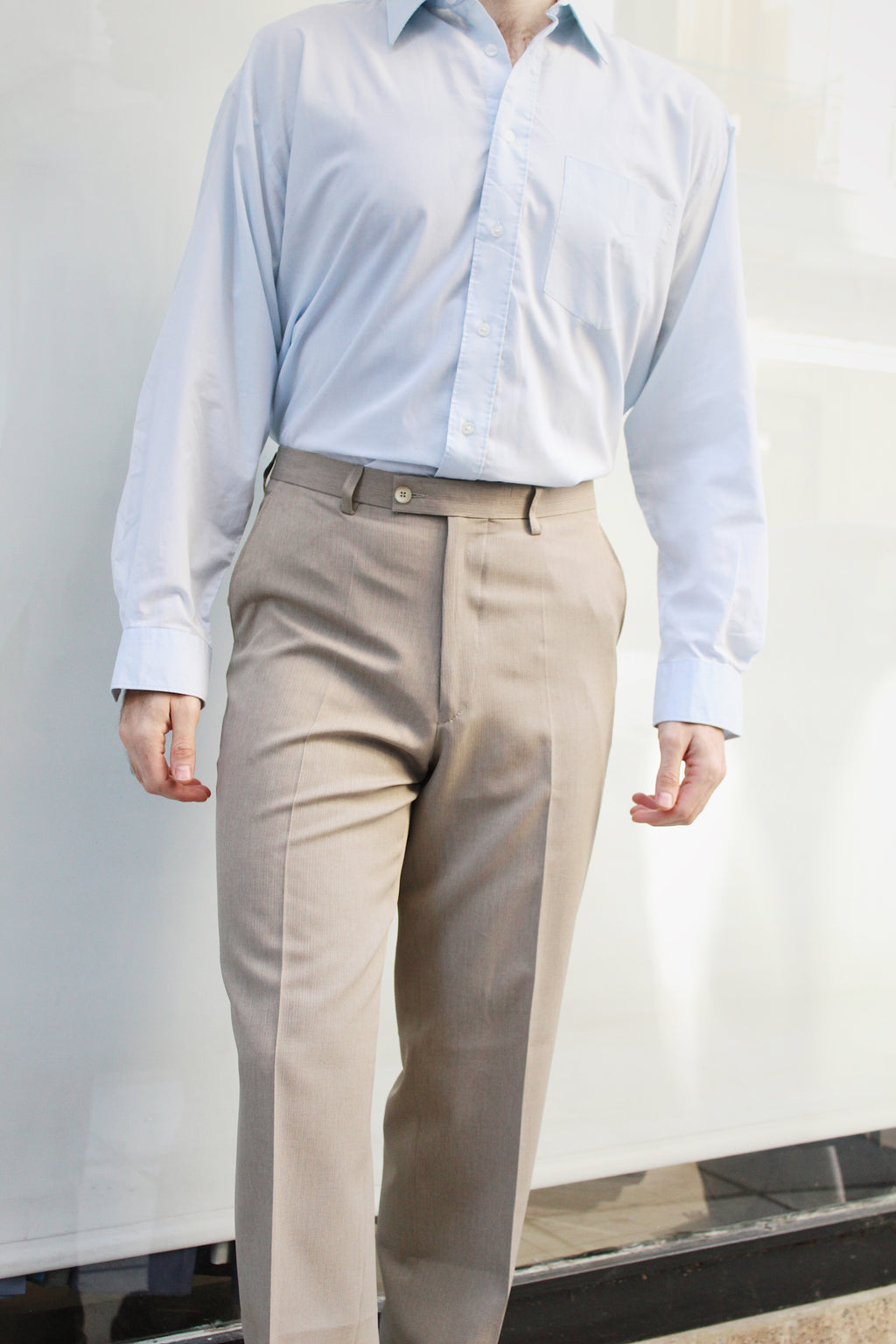 Cream Office Pants
