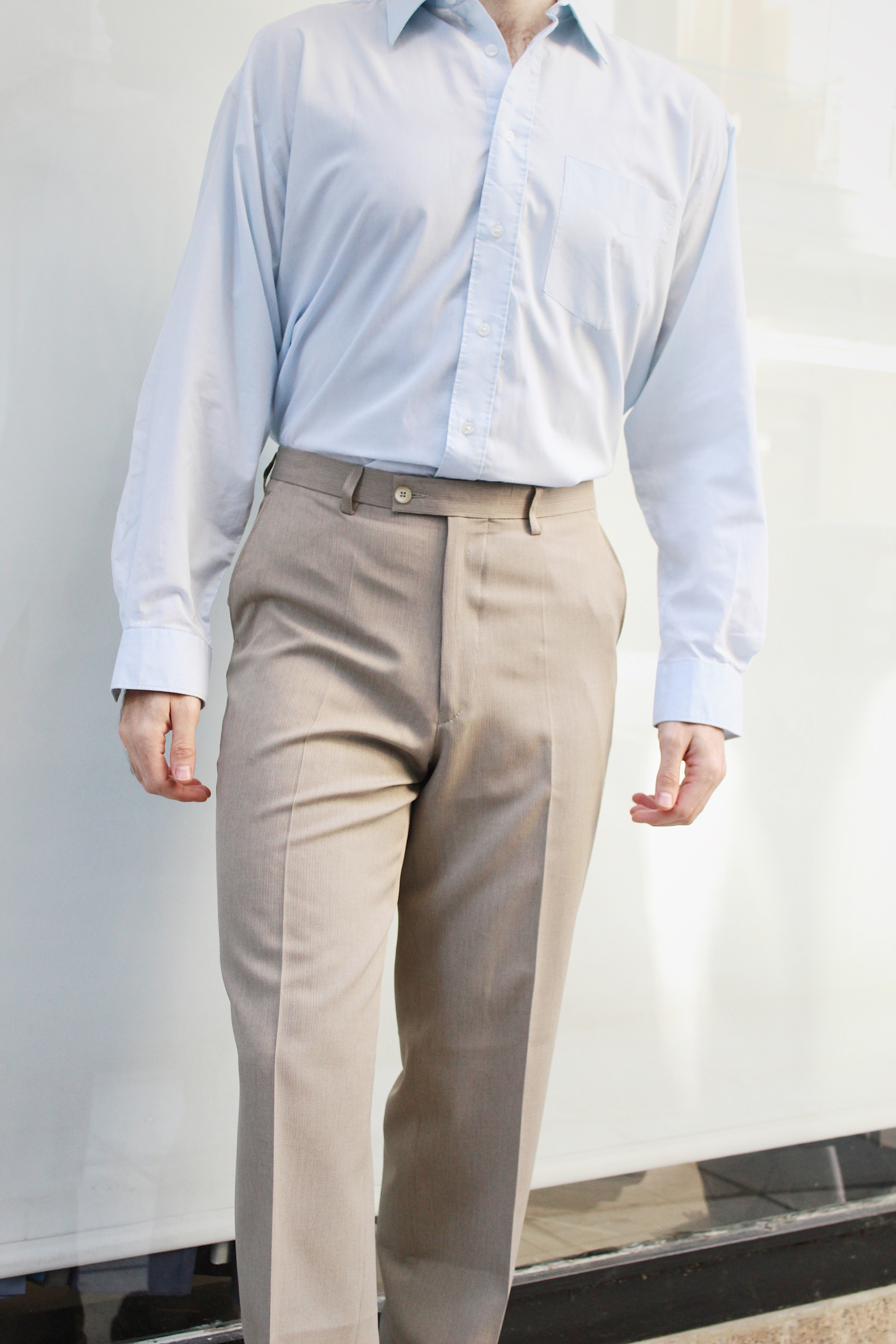 Cream Office Pants