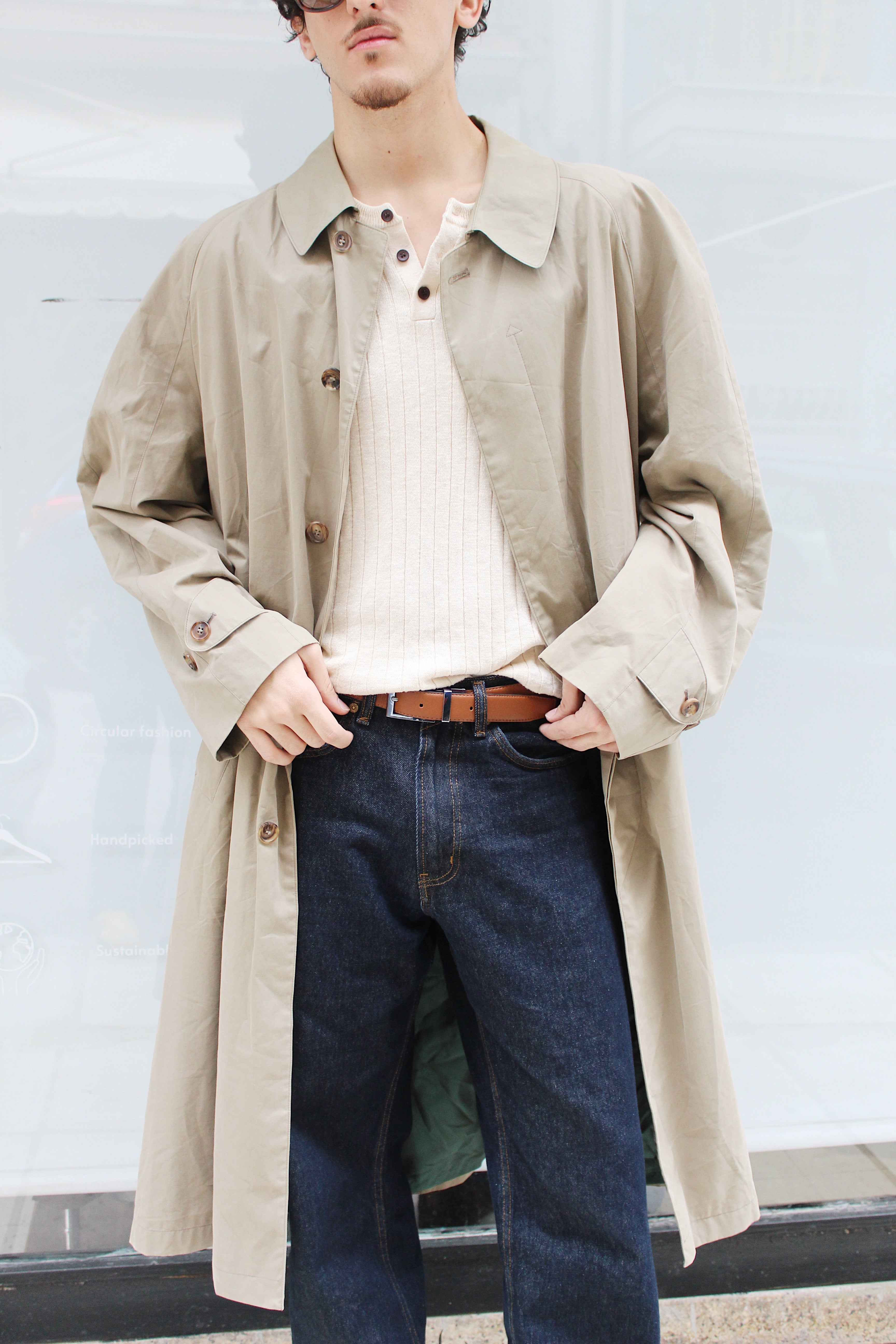 Dark Beige Trench Coat