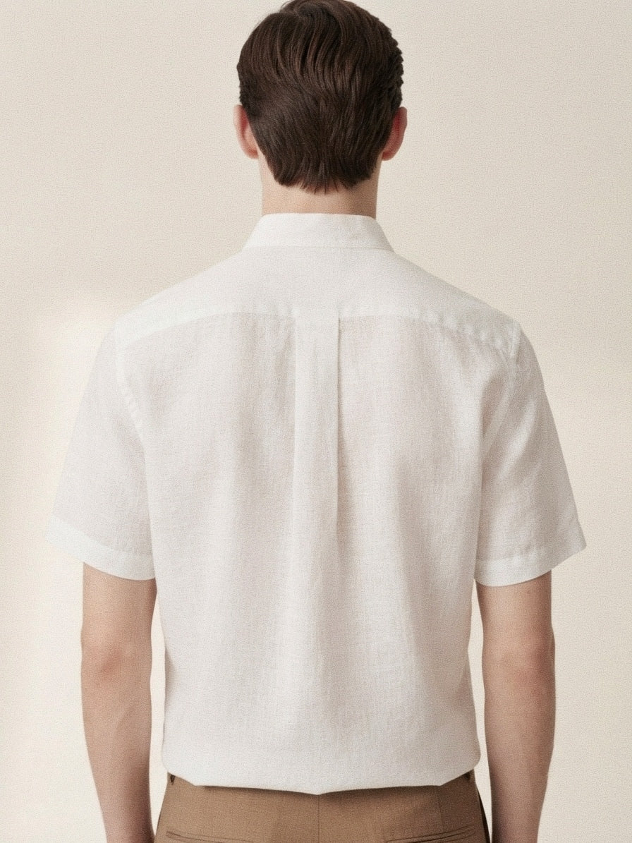 White Mandarin Collar