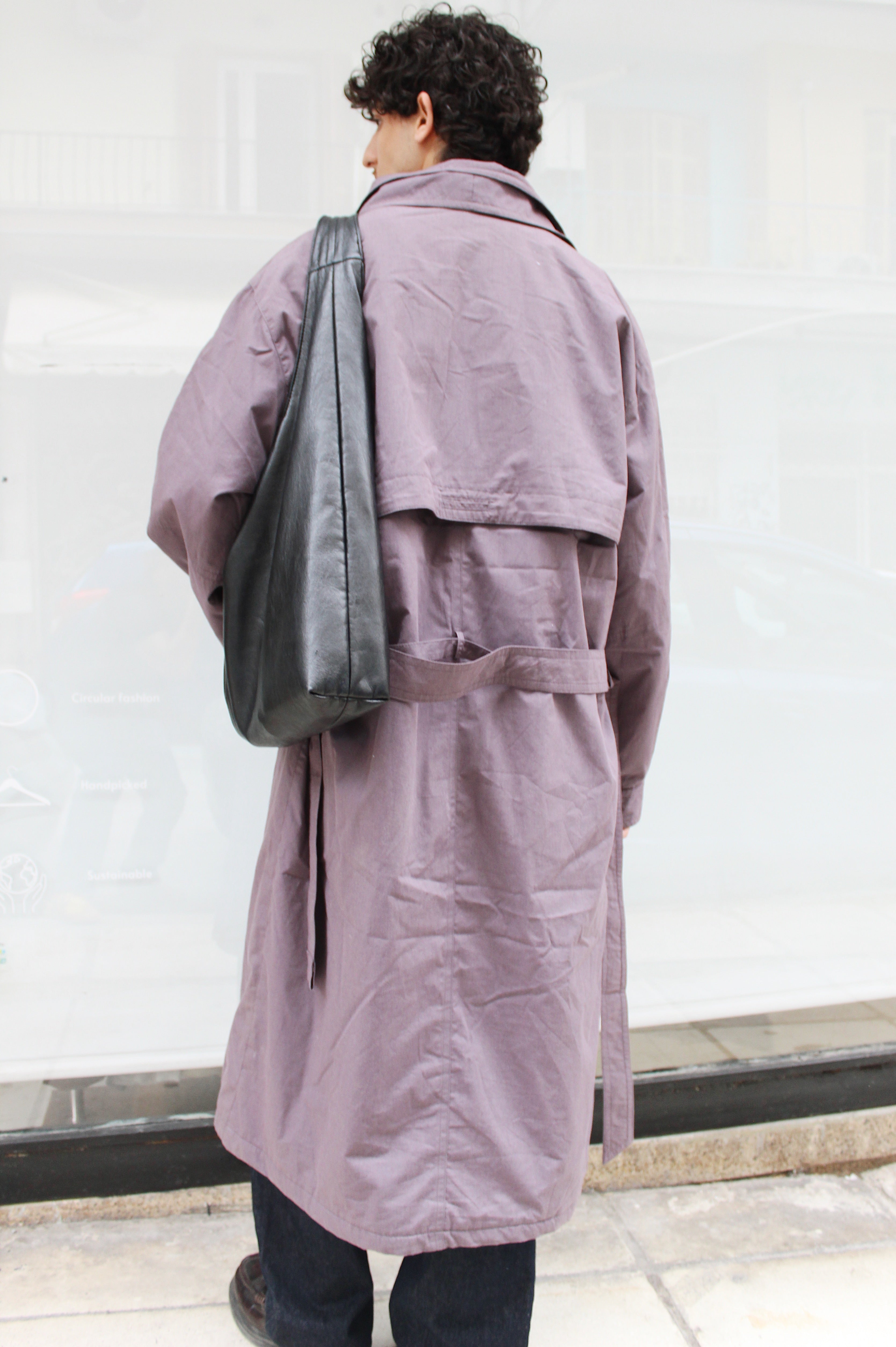 Purple Maxi Trench Coat