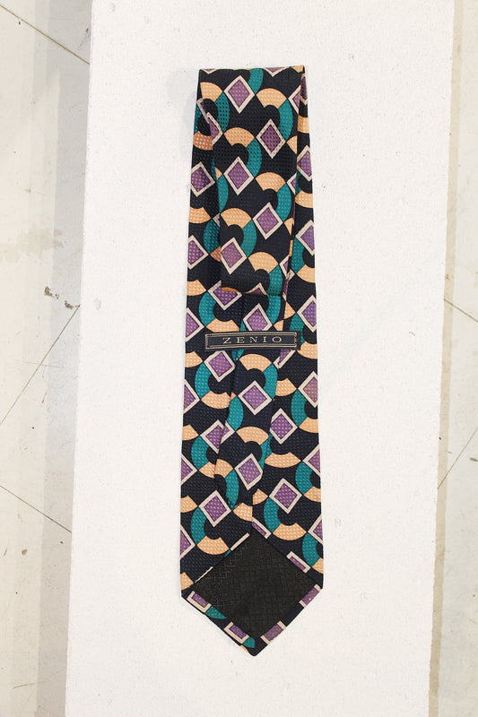 GEOMETRIC SILK TIE