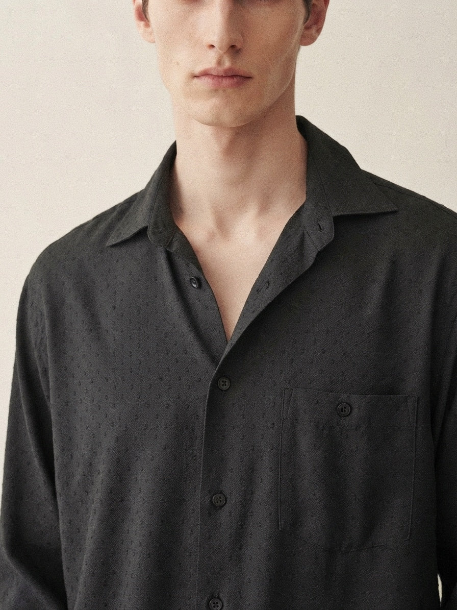 Black Pattern Long Sleeve