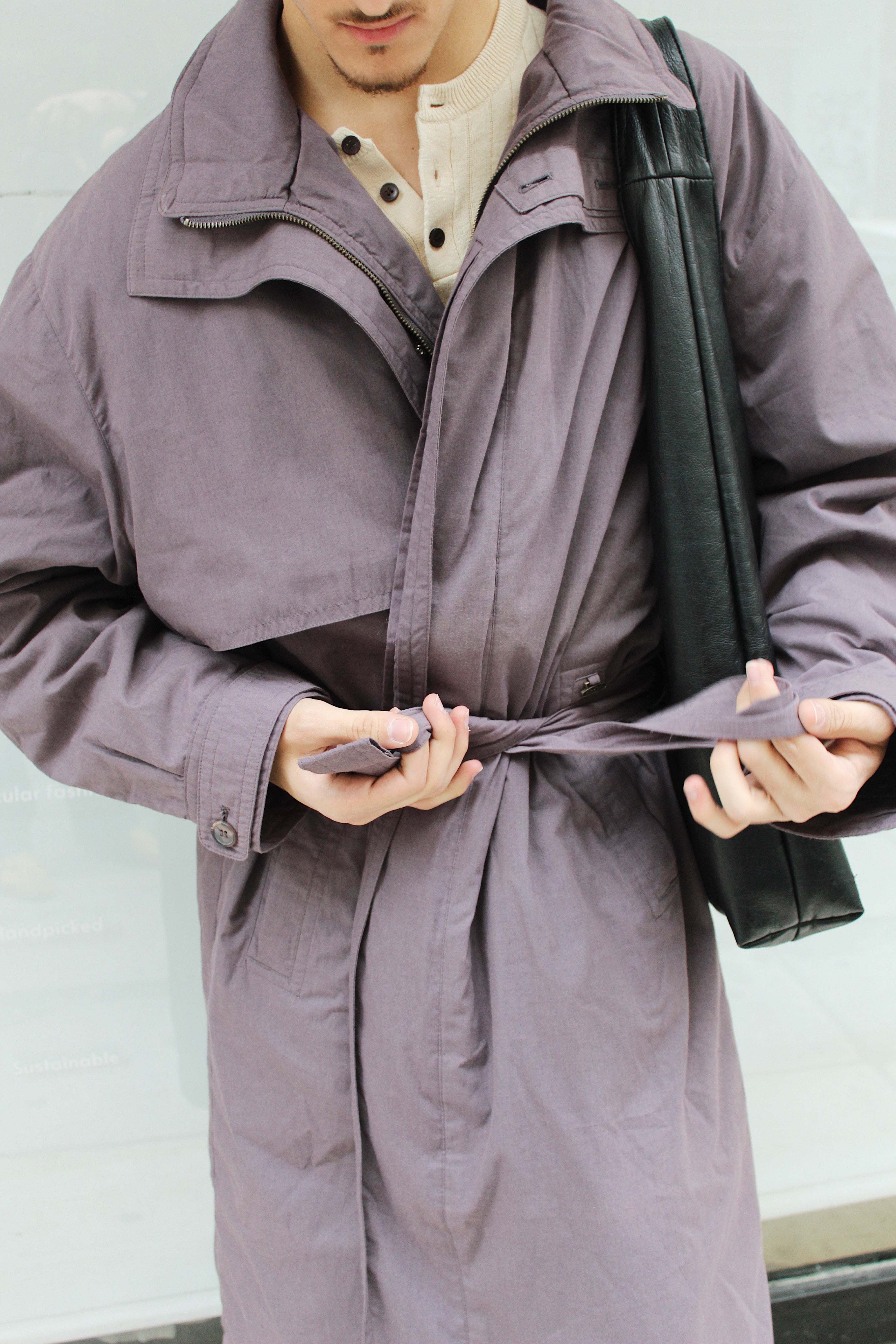 Purple Maxi Trench Coat