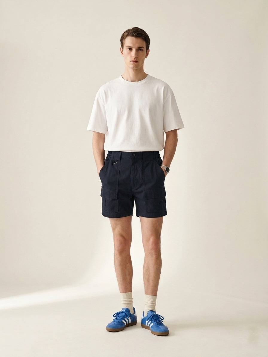 Cargo Pleated Shorts