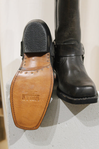 LOBLAN 295 BROWN WAXY BIKER BOOTS