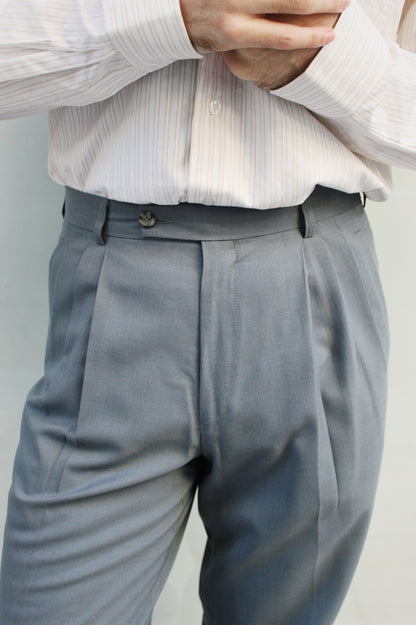Gray Pleated Pants
