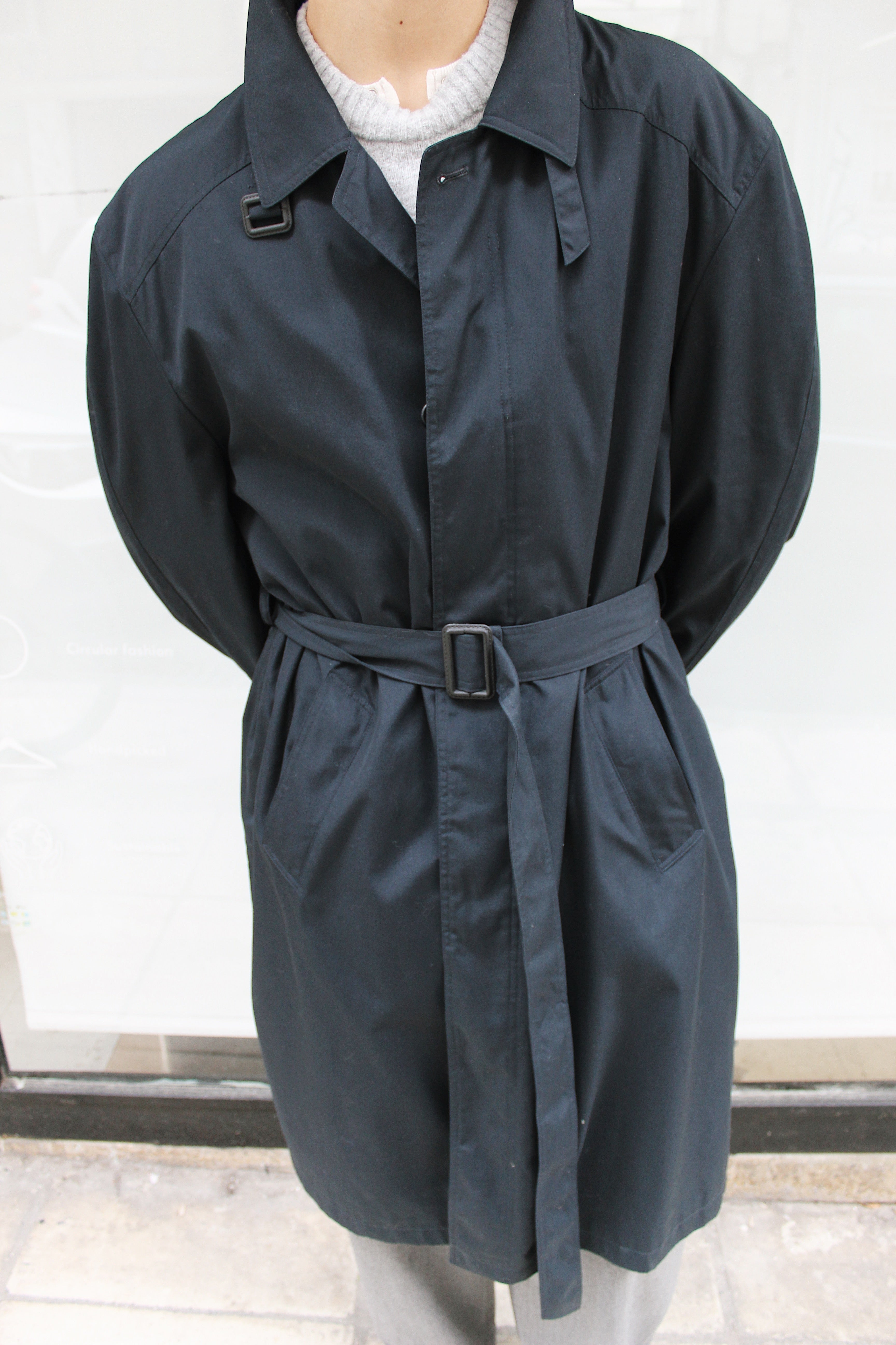 Navy Blue Trench Coat