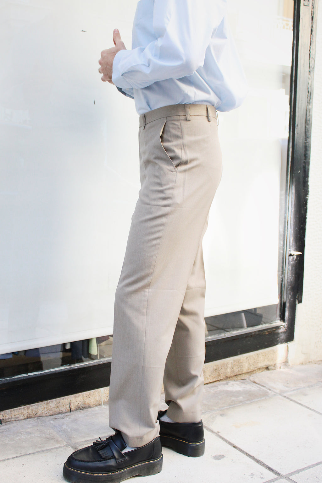 Cream Office Pants