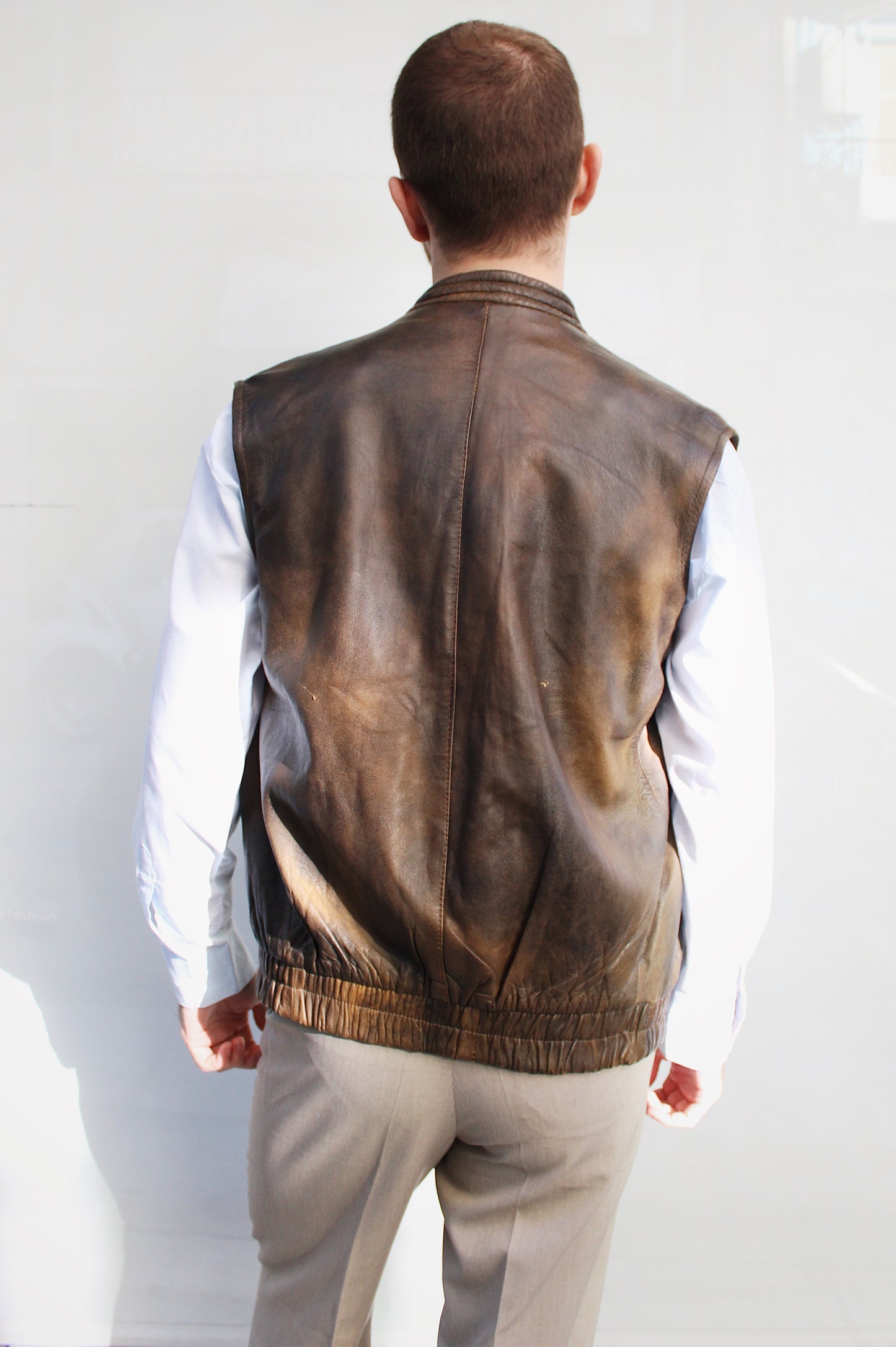 Leather Brown Vest
