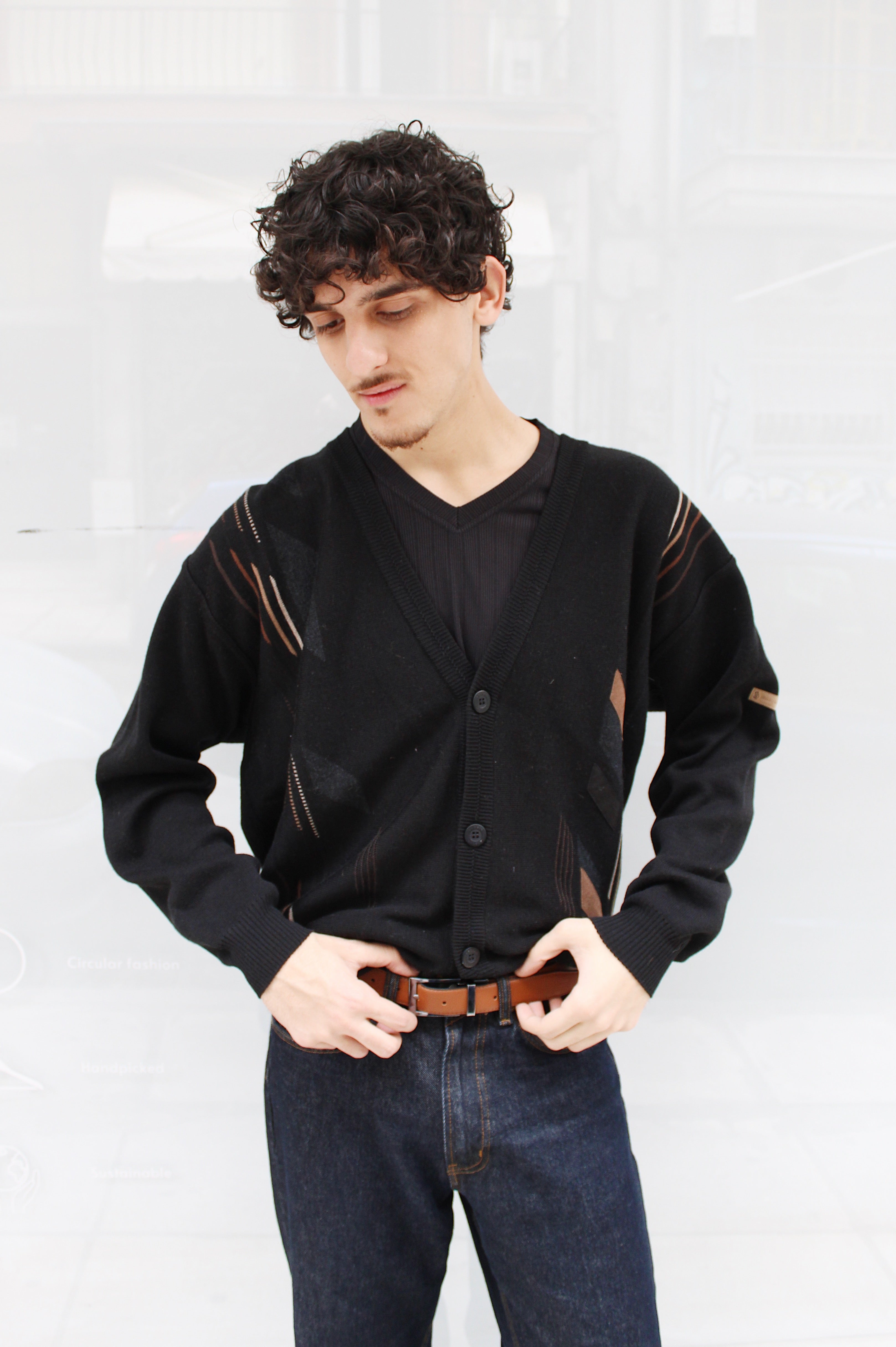 Black Knitted Cardigan