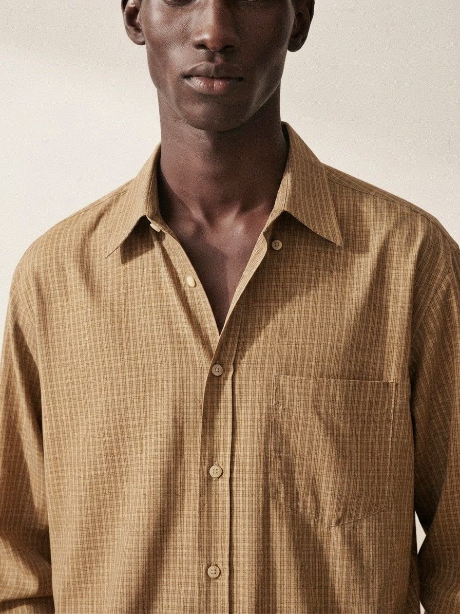 Ochre Grid Long Sleeve