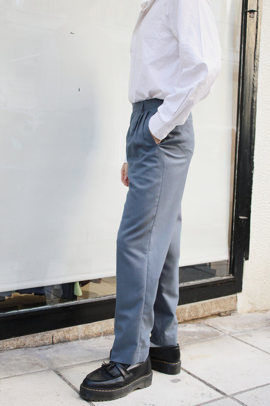 Gray Pleated Pants