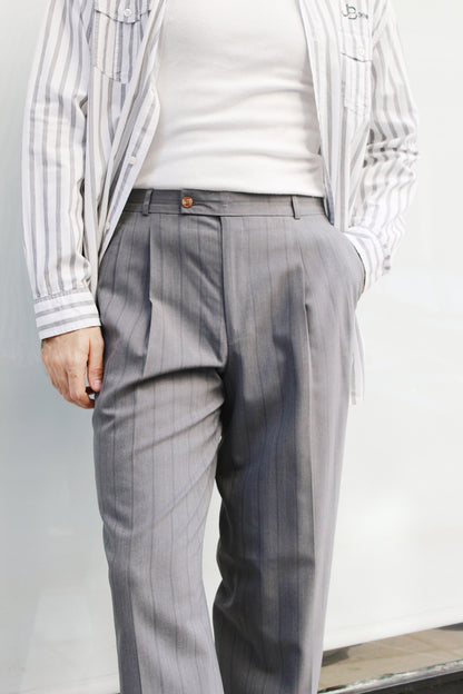 STRIPED GRAY OFFICE PANTS
