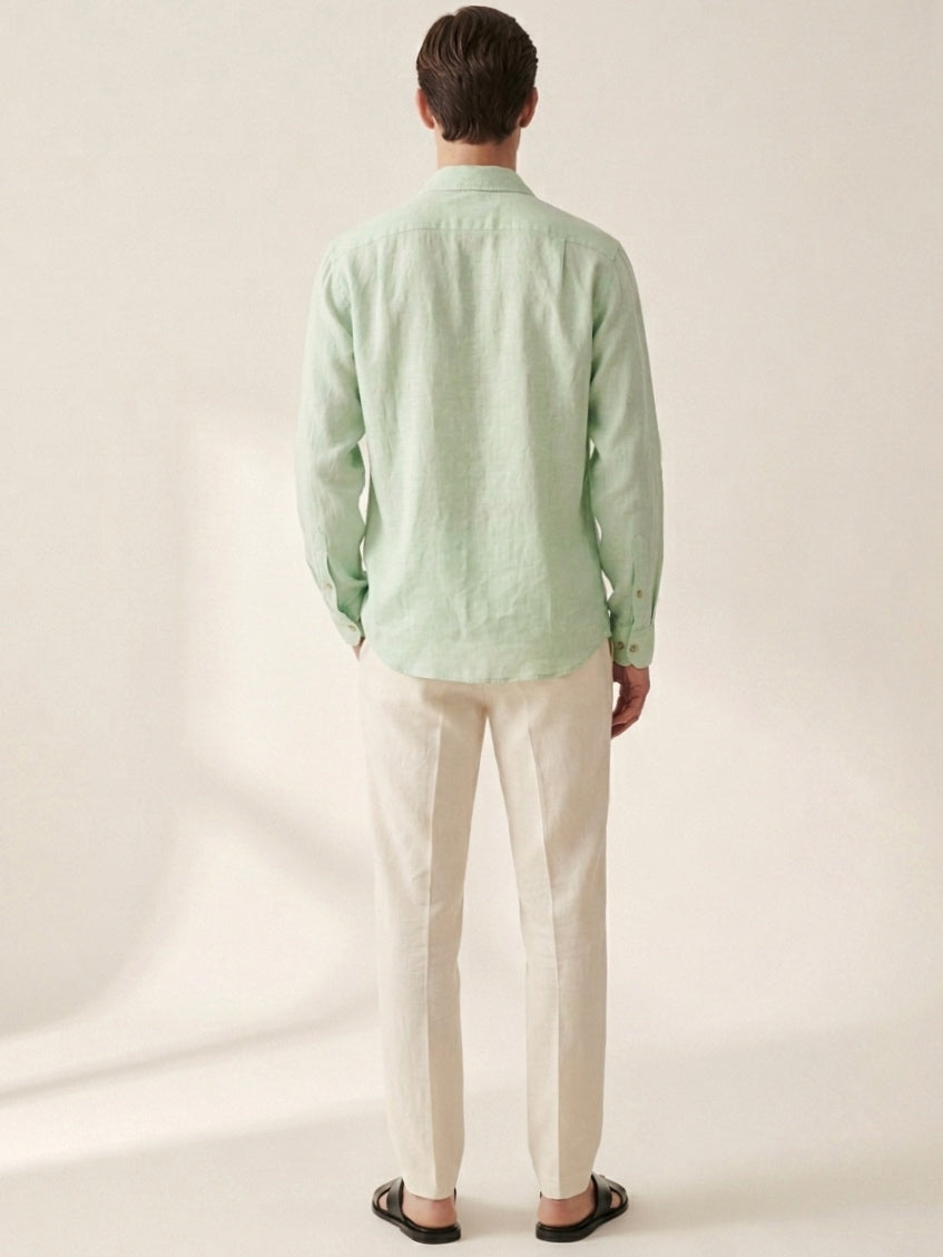 Vibrant Green Linen