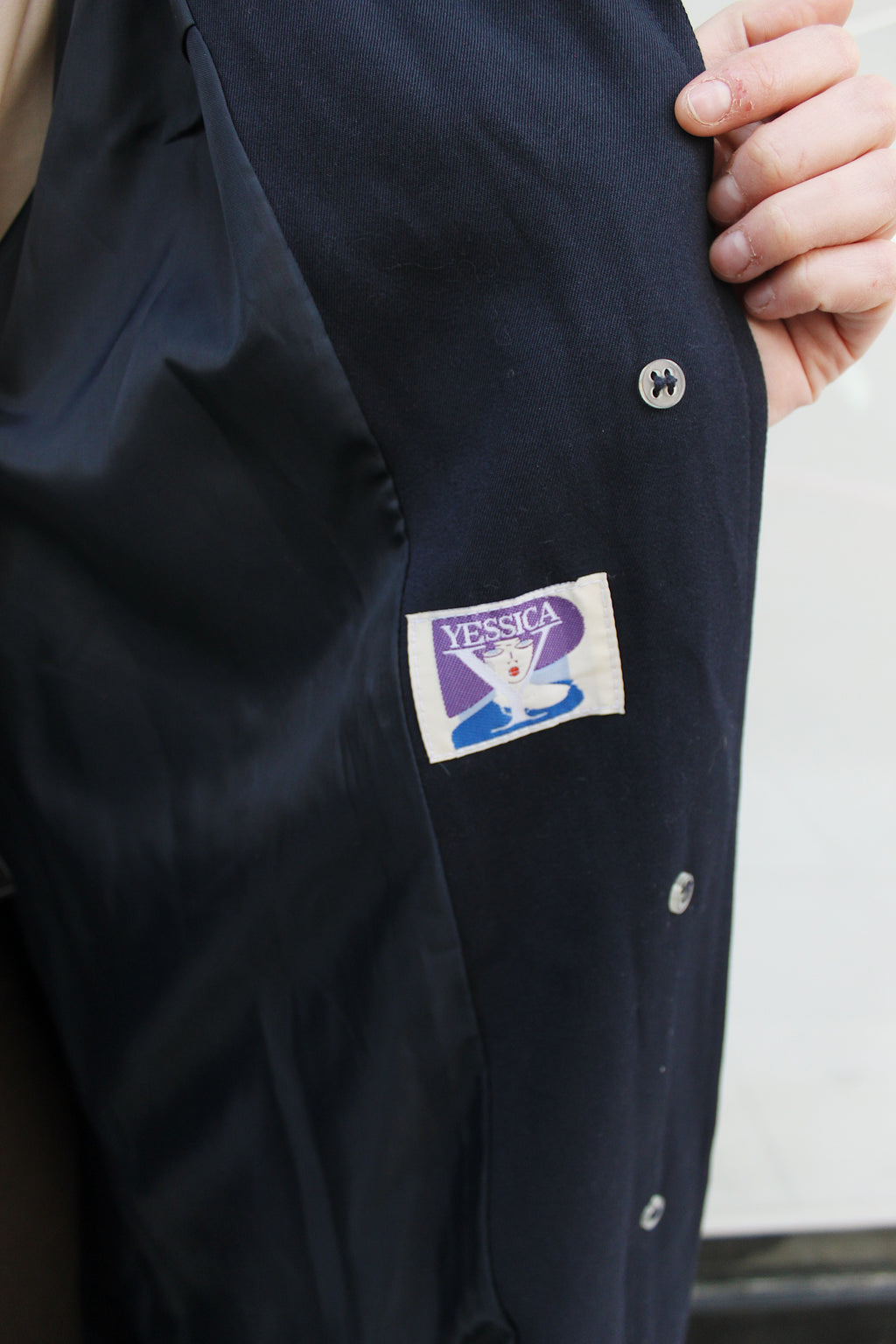 Navy Blue Trench Coat