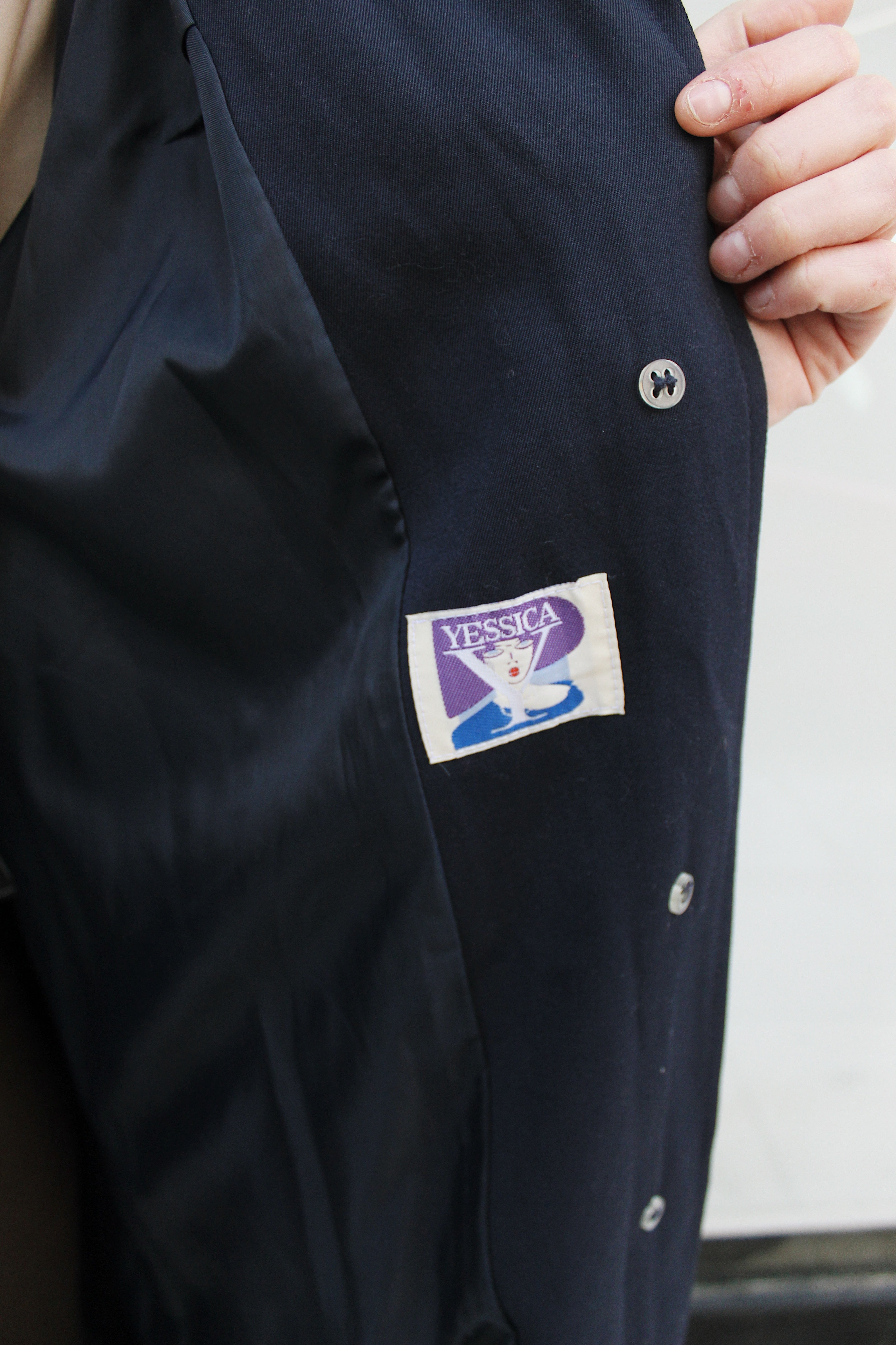Navy Blue Trench Coat