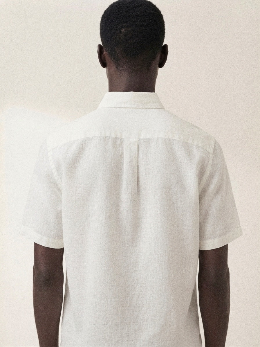 Off White Linen Short Sleeve