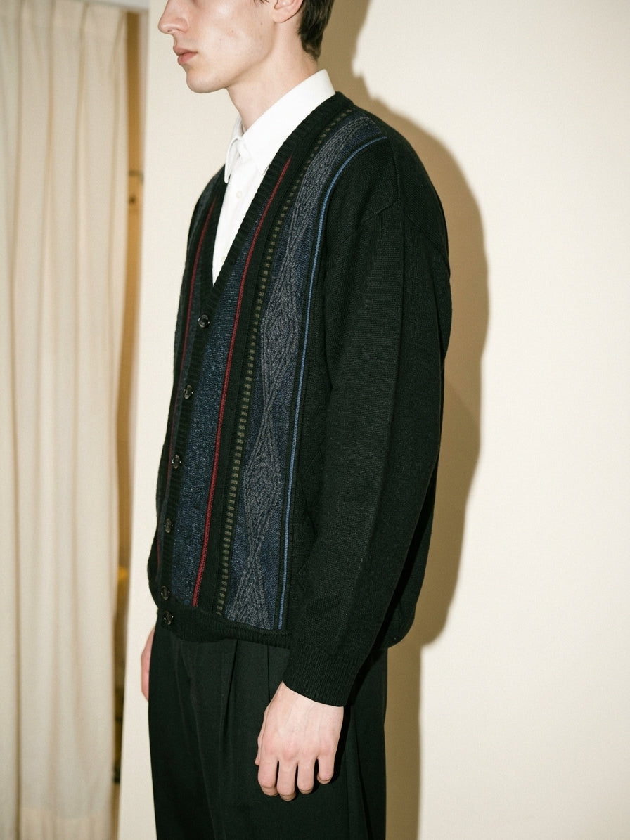 Striped Ash Gray Cardigan