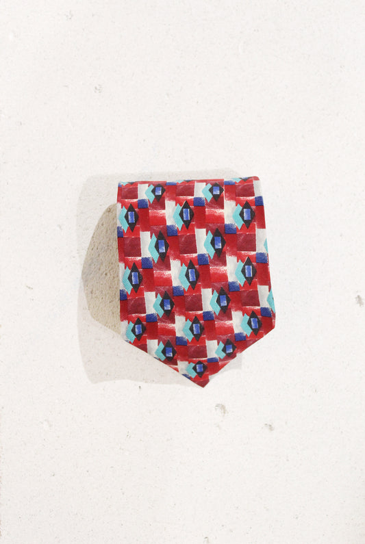 GEOMETRIC SILK TIE