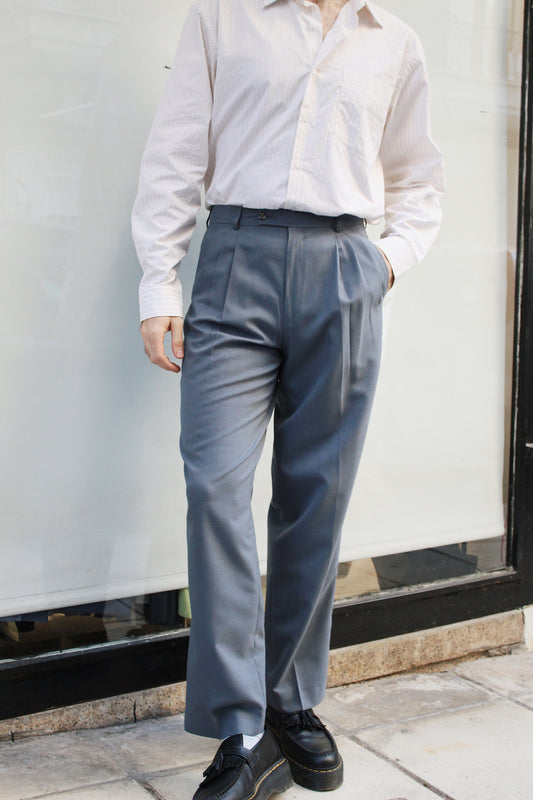 Gray Pleated Pants