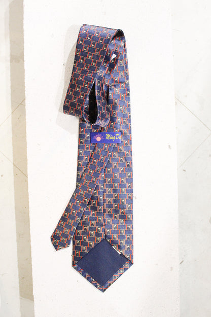 GEOMETRIC SILK TIE