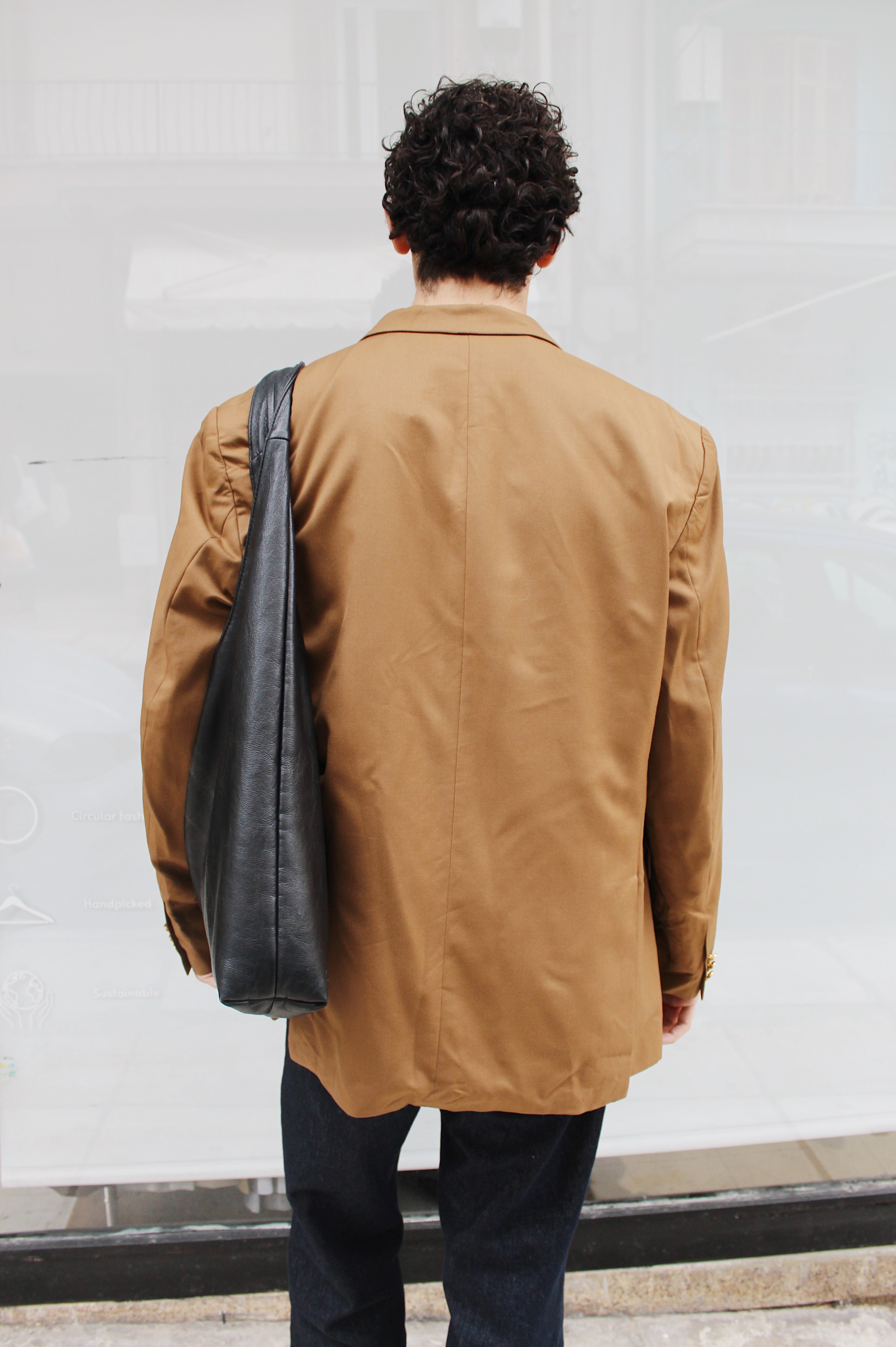 Camel Double Breasted Blazer