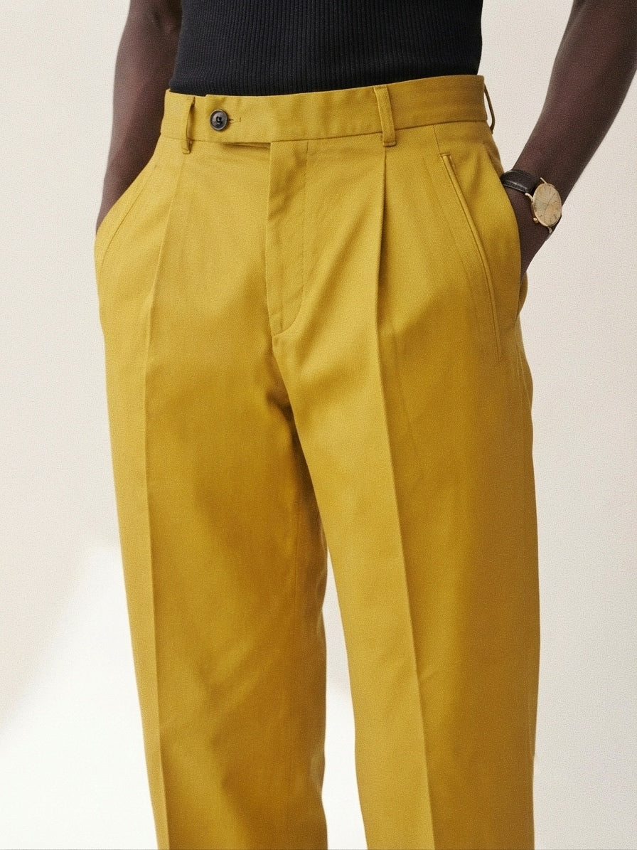 Mustard Yellow Pleated