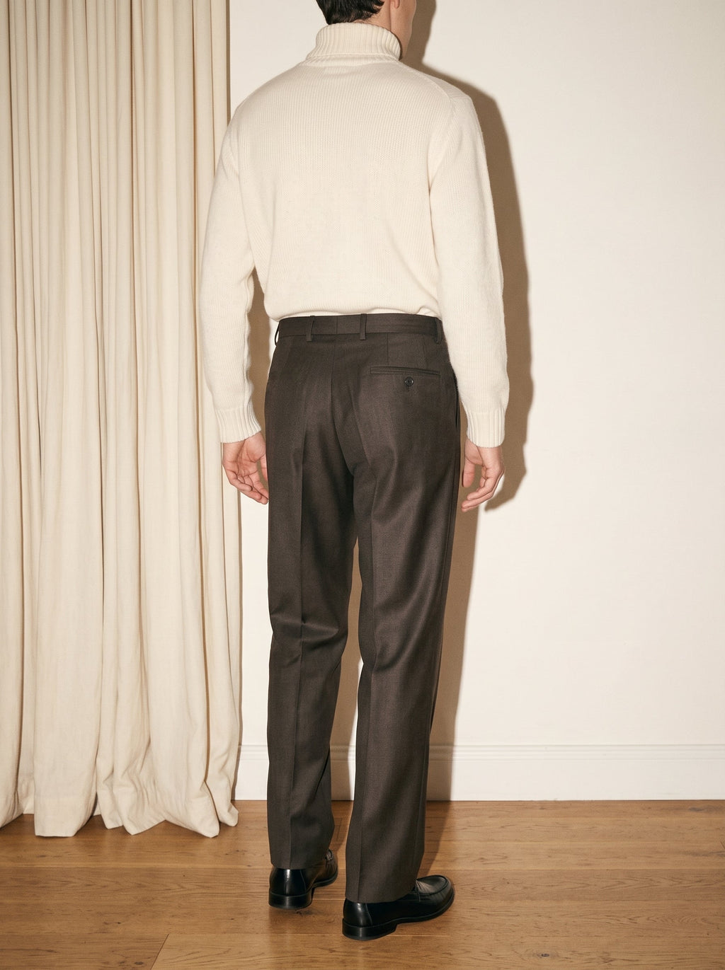 Espresso Brown Pleated