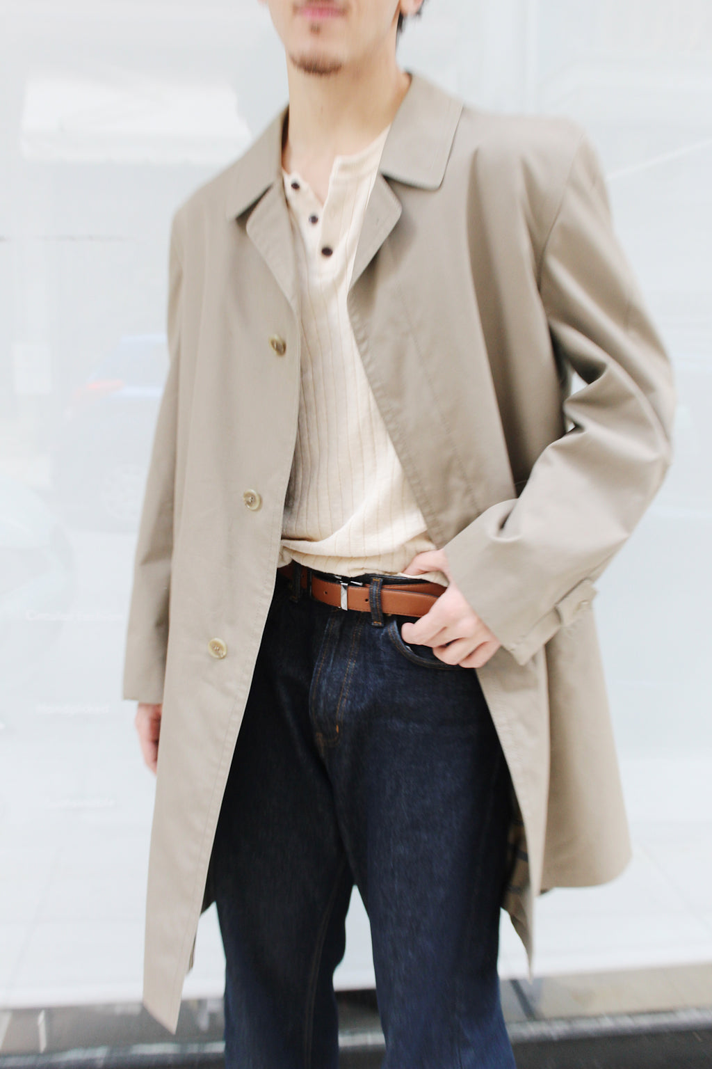 Dark Cream Trench Coat