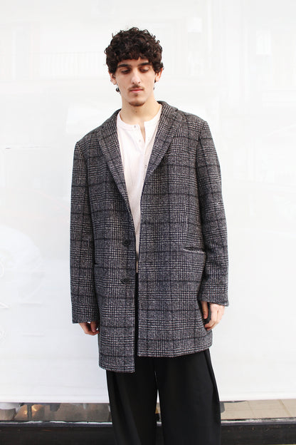 Gray Checkered Overcoat