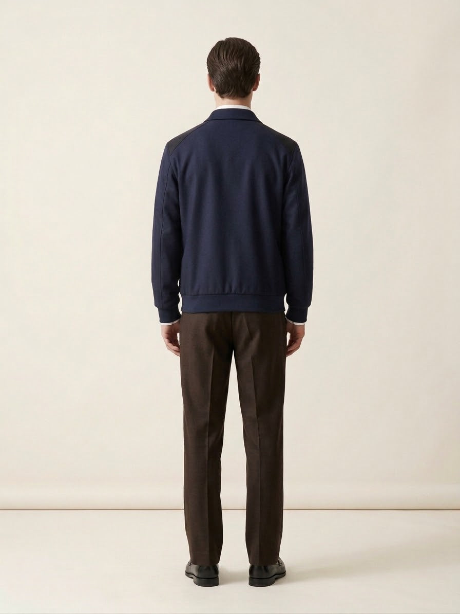 Navy Blue Collared