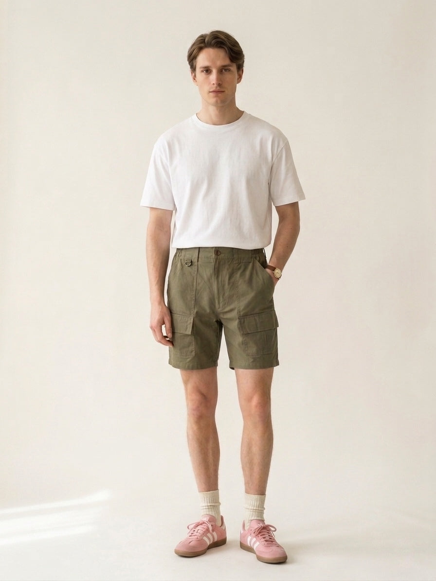 Khaki Cargo Shorts