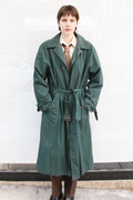 Green Double Breasted Trench