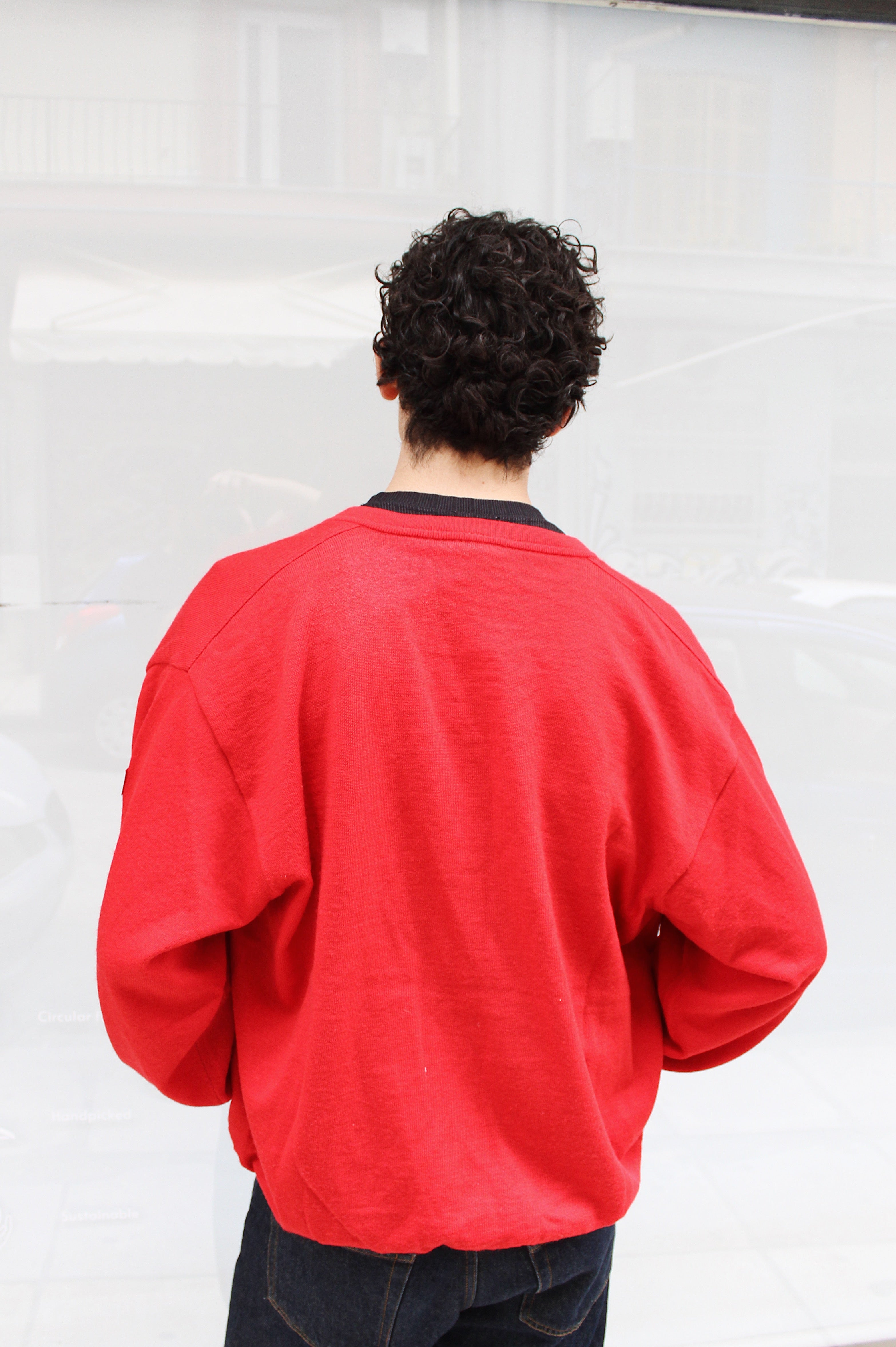 Red Knitted Cardigan