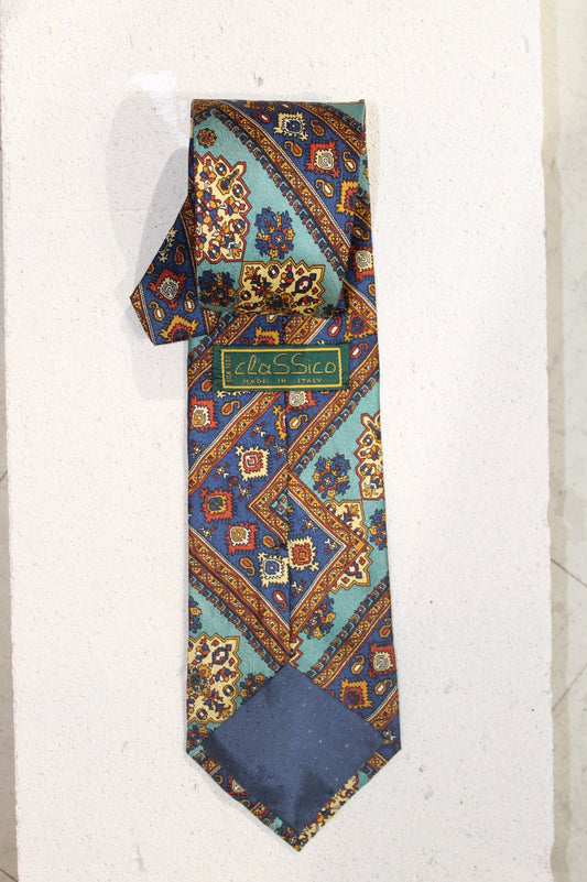 GEOMETRIC SILK TIE