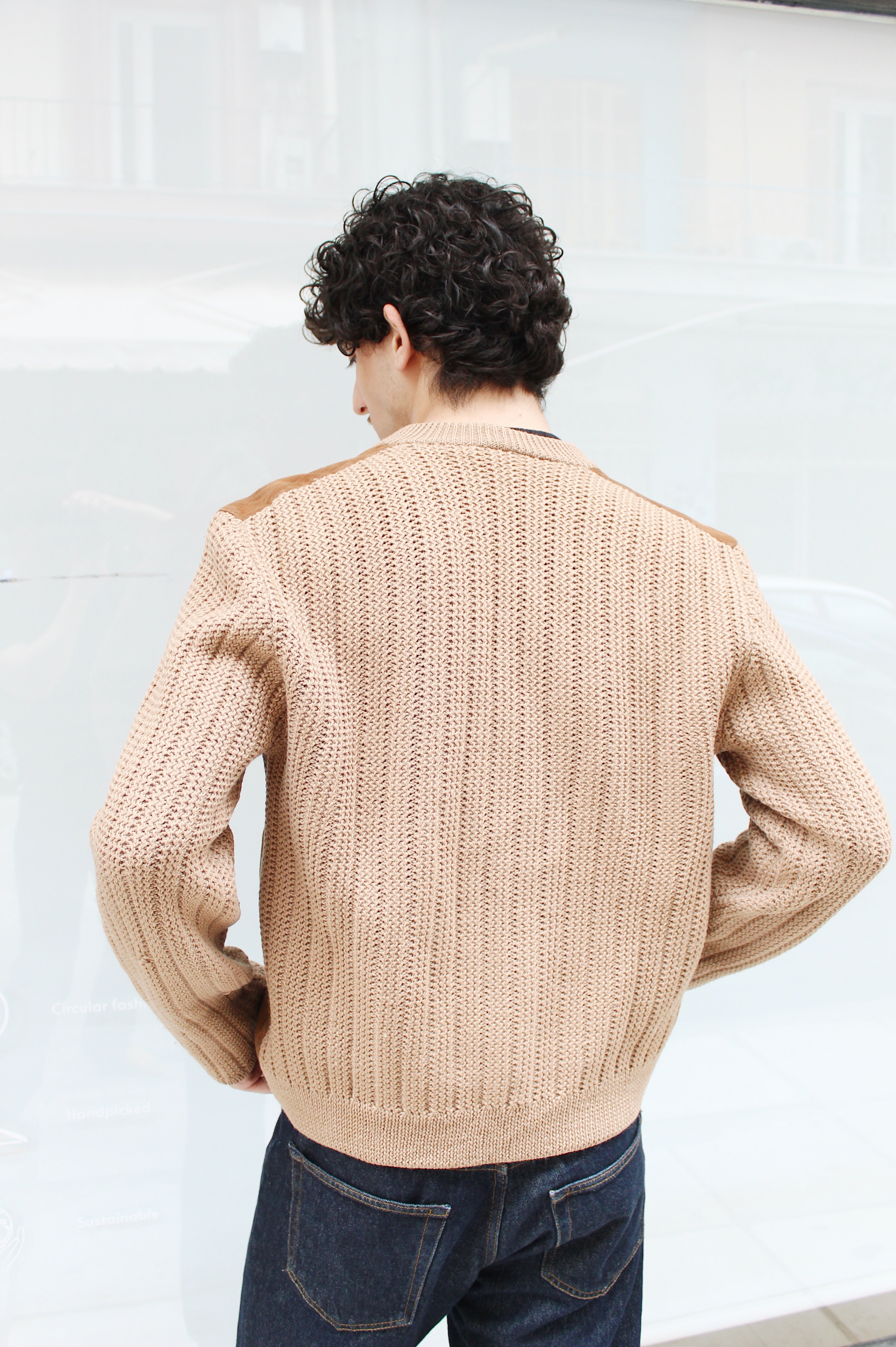 Camel Suede Cardigan