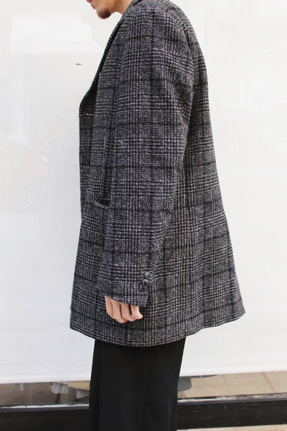 Gray Checkered Overcoat